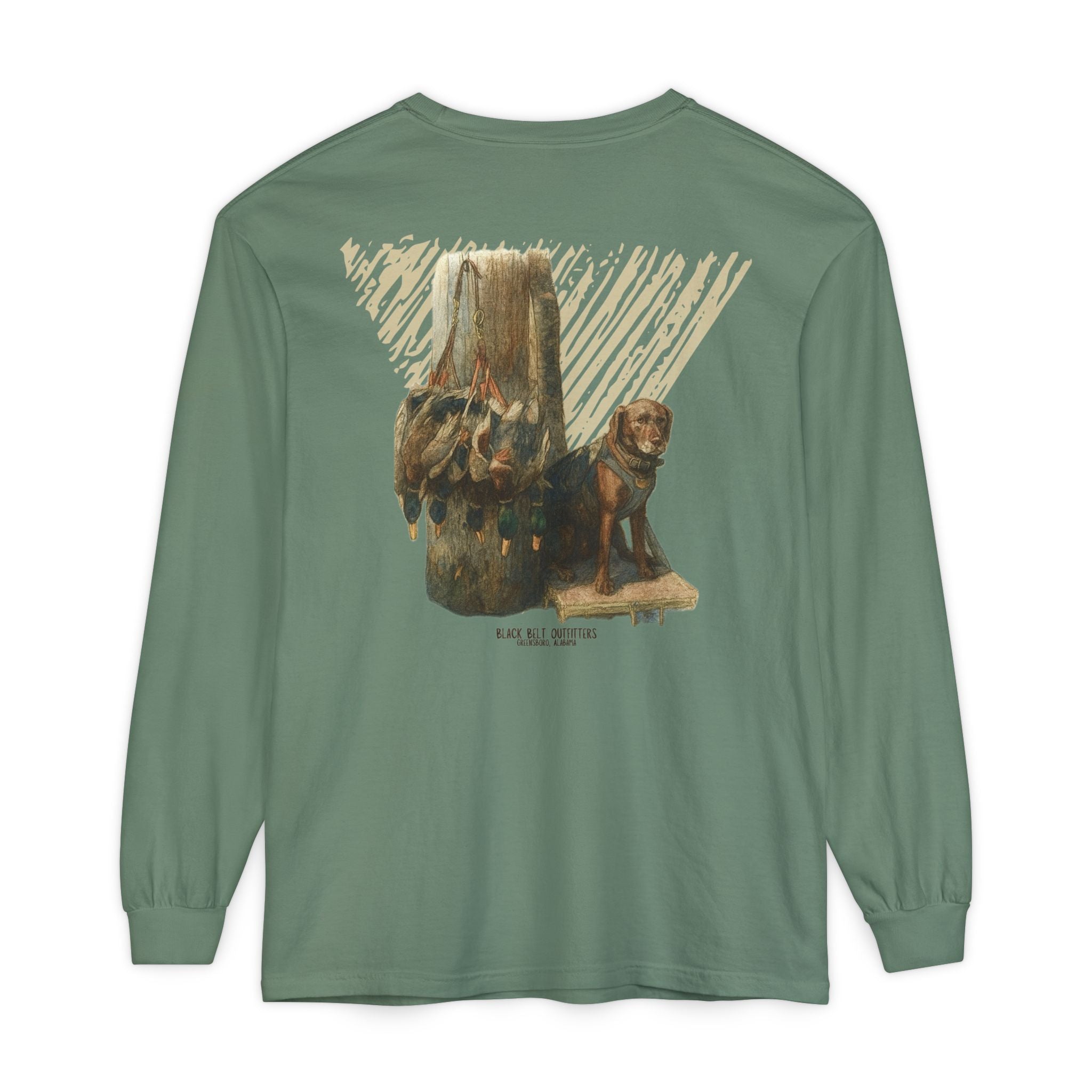 Ducks of the Day Unisex Garment-Dyed Long Sleeve T-Shirt, Casual Wear, Gift for Him/Her, Streetwear, Everyday Comfort, Comfortable Layering