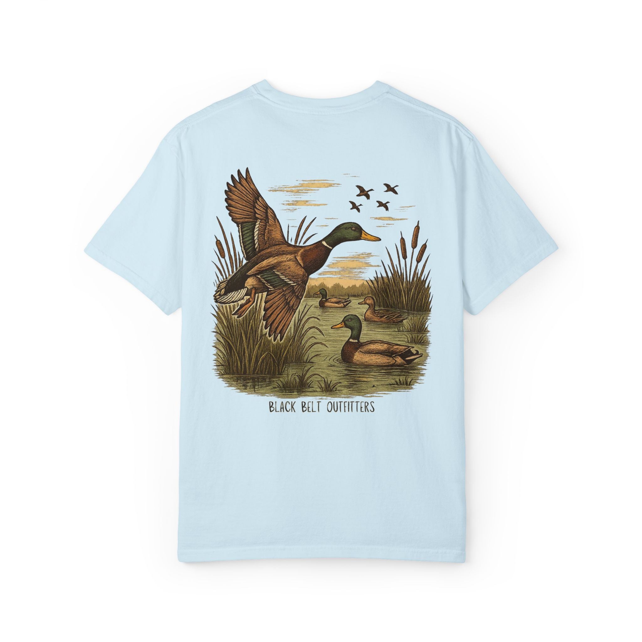 Ducks on the Pond Garment-Dyed T-Shirt — Vintage Washed Comfort Tee