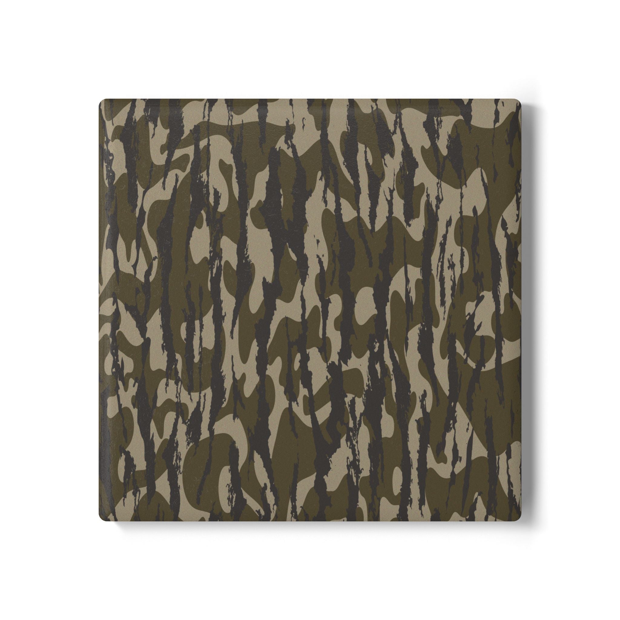 Trendy Camo Ceramic Coaster Set, Eco-Friendly Drinkware, Rustic Home Decor, Perfect for Military Enthusiasts, Gift for Dad
