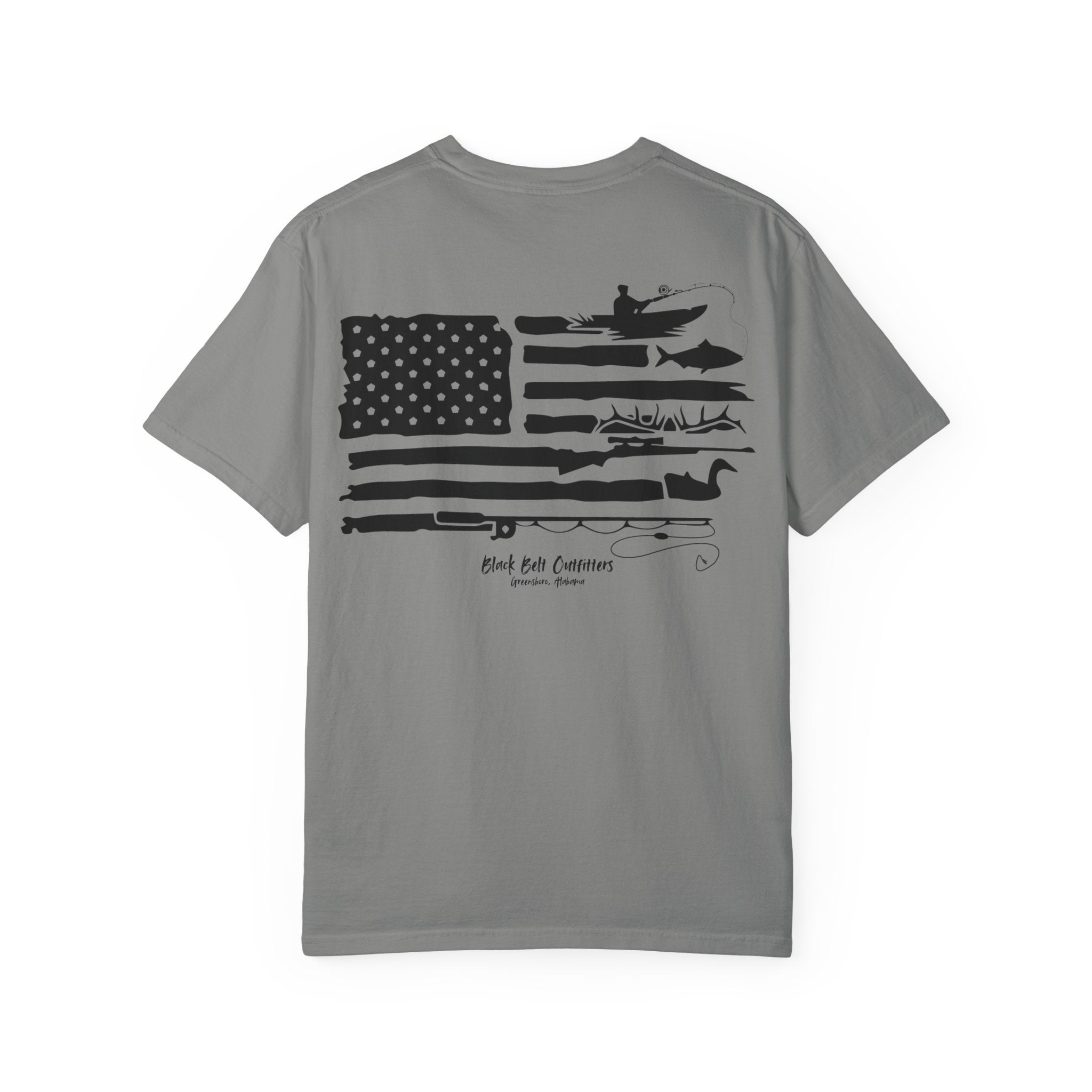 Hunting American Flag Unisex T-Shirt, Perfect for Gifts, Father's Day, Golf Events, Casual Wear, Comfortable Tee
