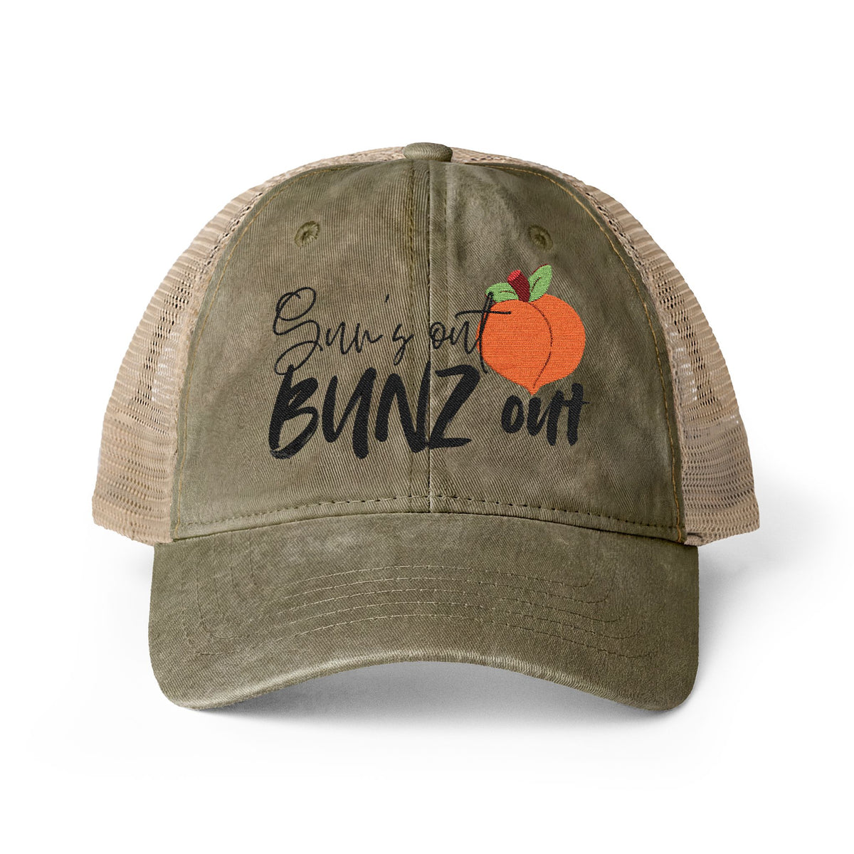 Sun’s Out BUNZ Out Women's Washed Mesh-Back Cap