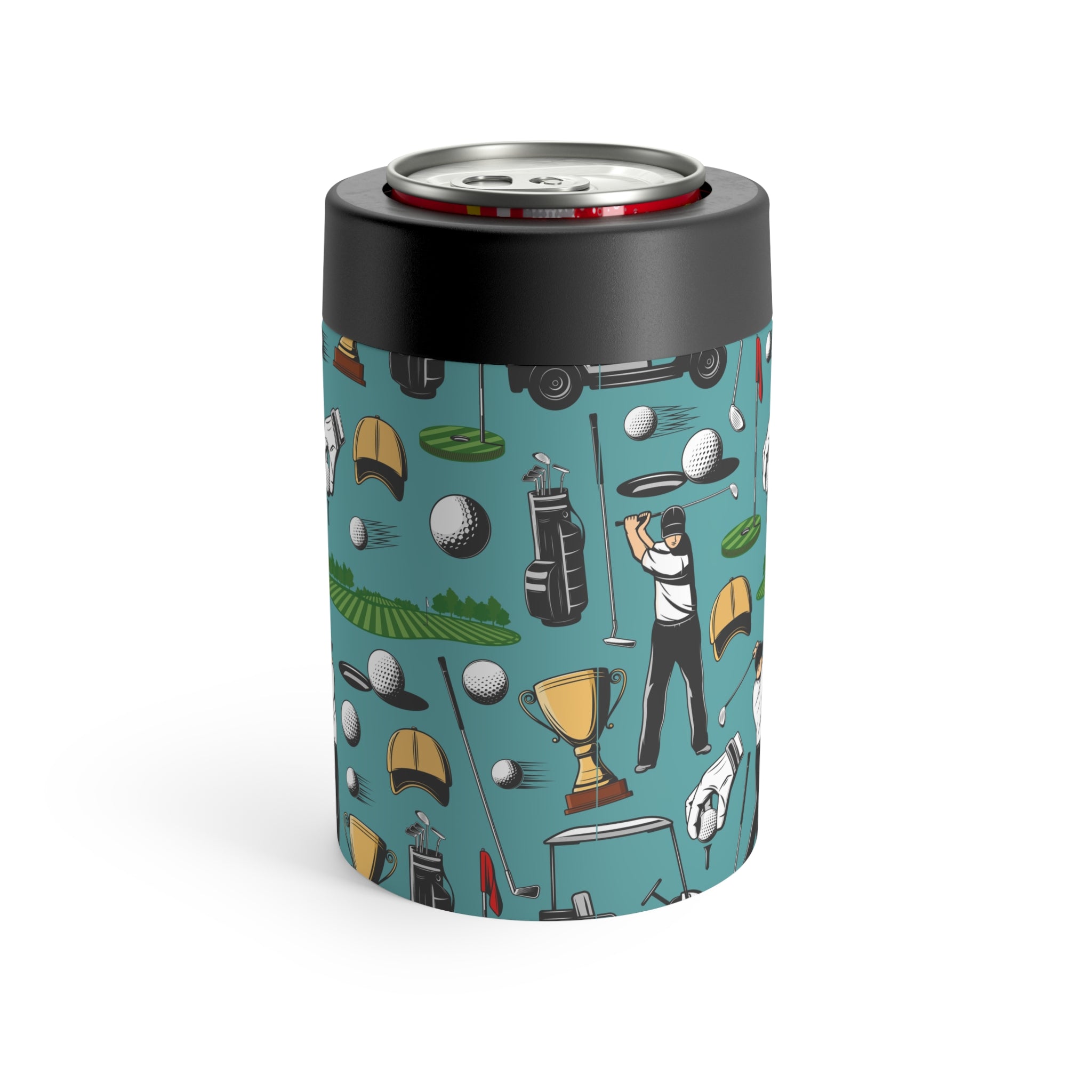 Golf Can Holder, Rustic Drink Insulator, Camping Accessory, Outdoor Party Favor, Unique Gifts for Him
