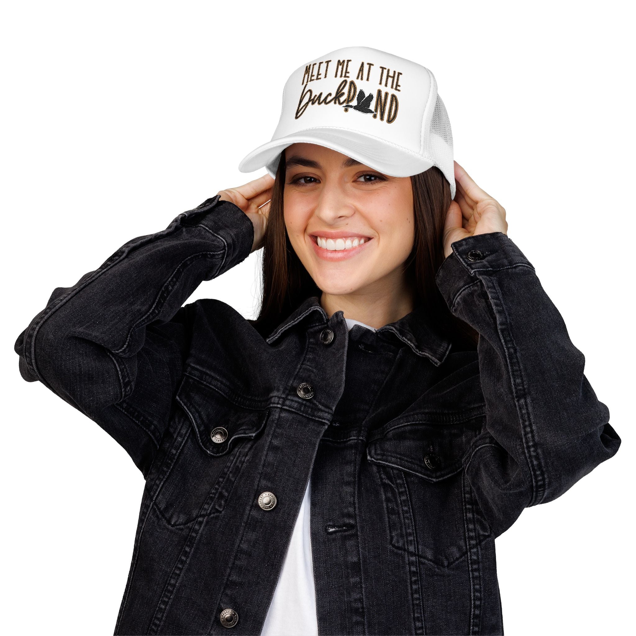Meet Me at the Duck Pond Embroidered Trucker Hat