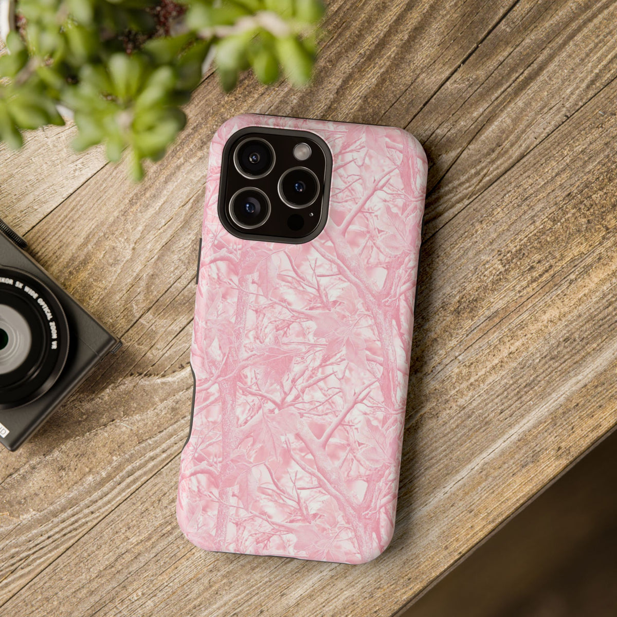 Pink Camo Magnetic Impact-Resistant Phone Case