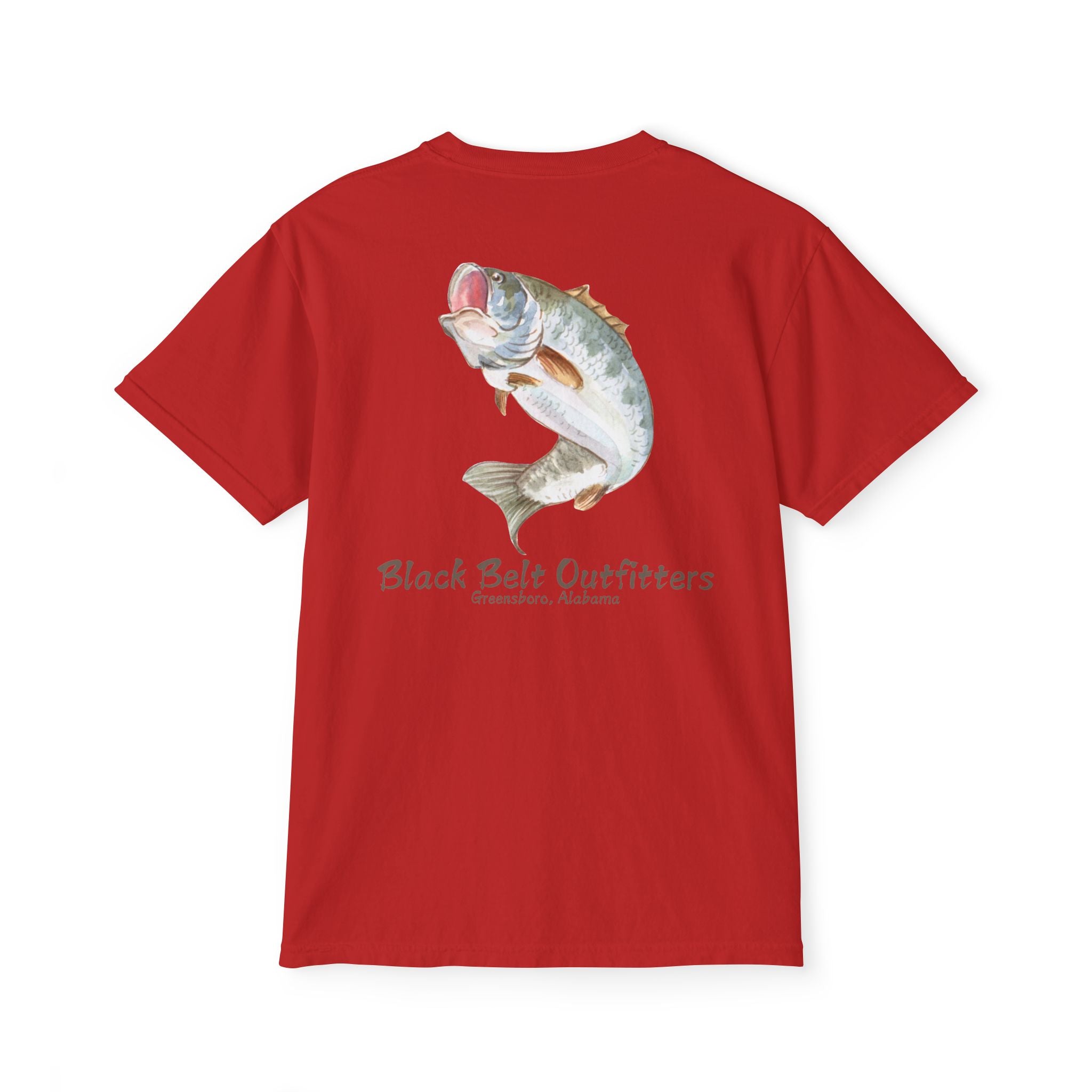 Black belt outfitters Bass Fishing Unisex Garment-Dyed Pocket T-Shirt