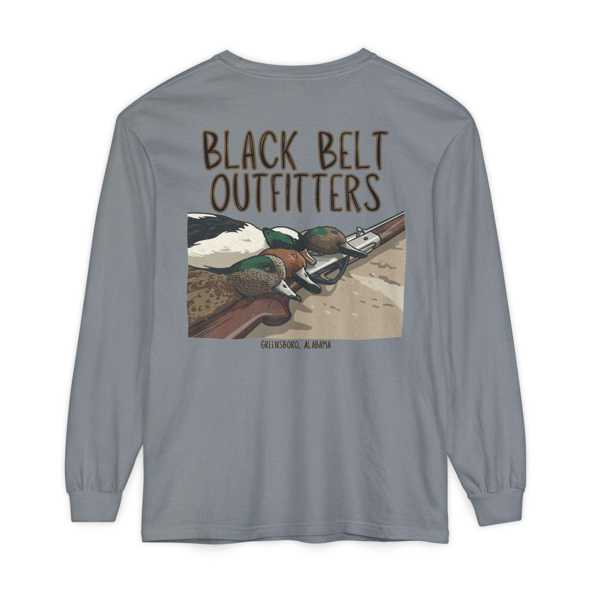Duck Trophies Unisex Garment-Dyed Long Sleeve T-Shirt, Casual Wear, Gift for Him/Her, Streetwear, Everyday Comfort, Comfortable Layering