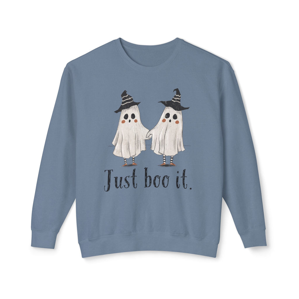 Just Boo It - Halloween Ghosts Unisex Lightweight Crewneck Sweatshirt, Just Boo It Sweatshirt, Cute Halloween Apparel, Fall Fashion, Spooky Season, [...]