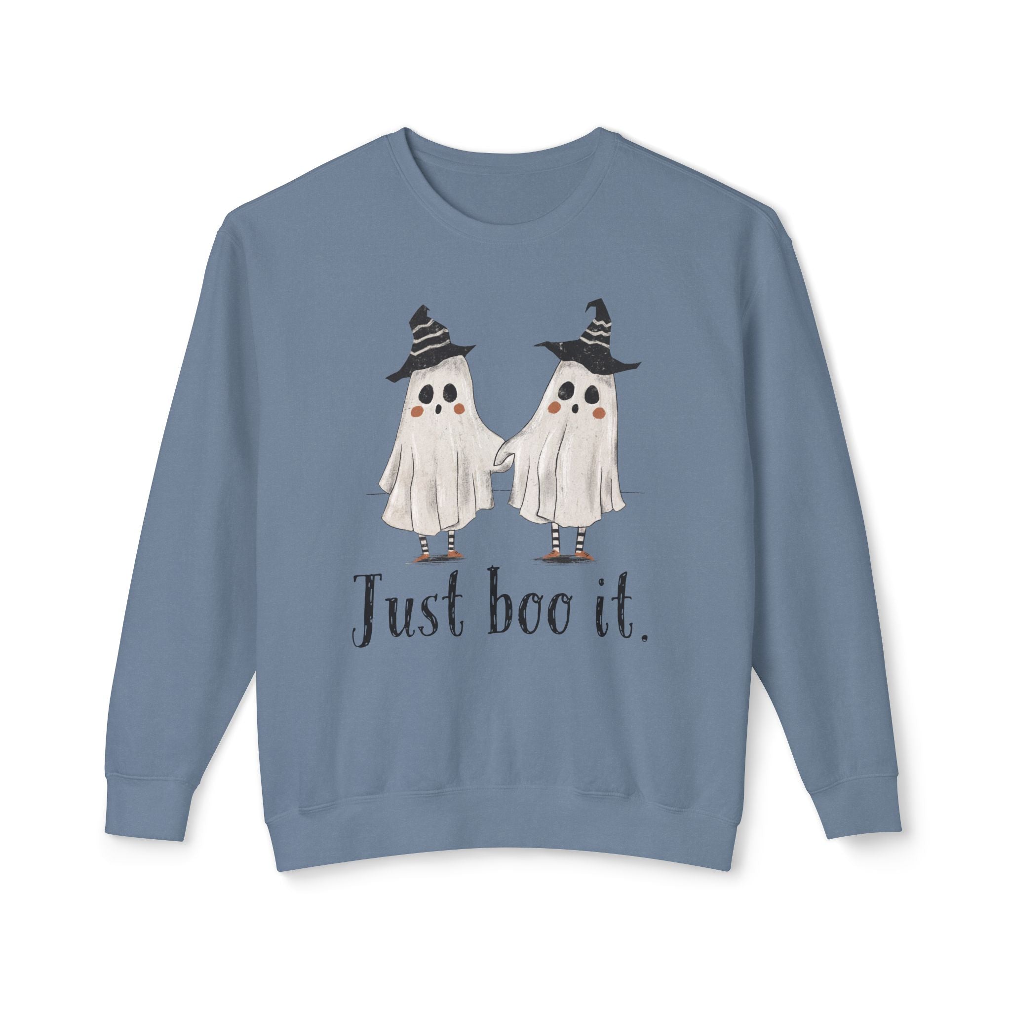Just Boo It - Halloween Ghosts Unisex Lightweight Crewneck Sweatshirt, Just Boo It Sweatshirt, Cute Halloween Apparel, Fall Fashion, Spooky Season, [...]