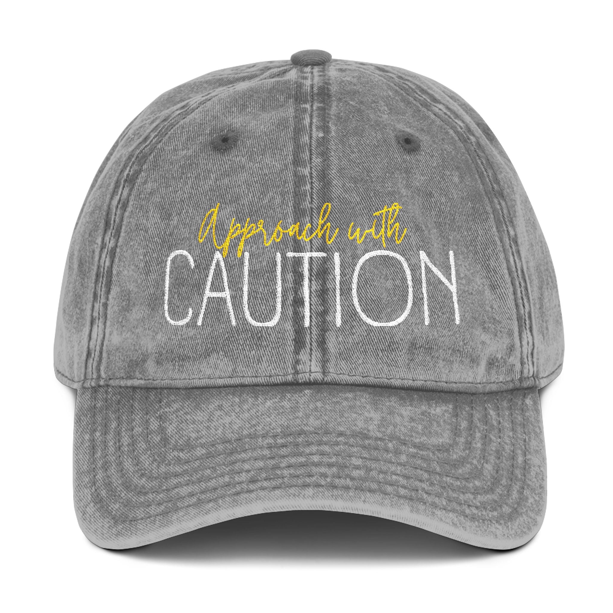 APPROACH WITH CAUTION Vintage Embroidered hat, Funny Wife Hat, Sorry About My Husband Cap, Gift for Her, Casual Fashion Accessory