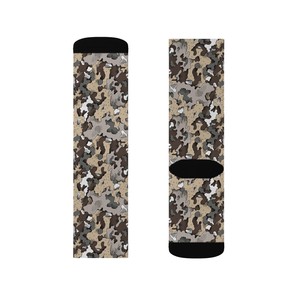 Black Belt Outfitters Original Dixie Camo Sublimation Socks | Stylish Military-Inspired Footwear | Perfect for Everyday, Gifts