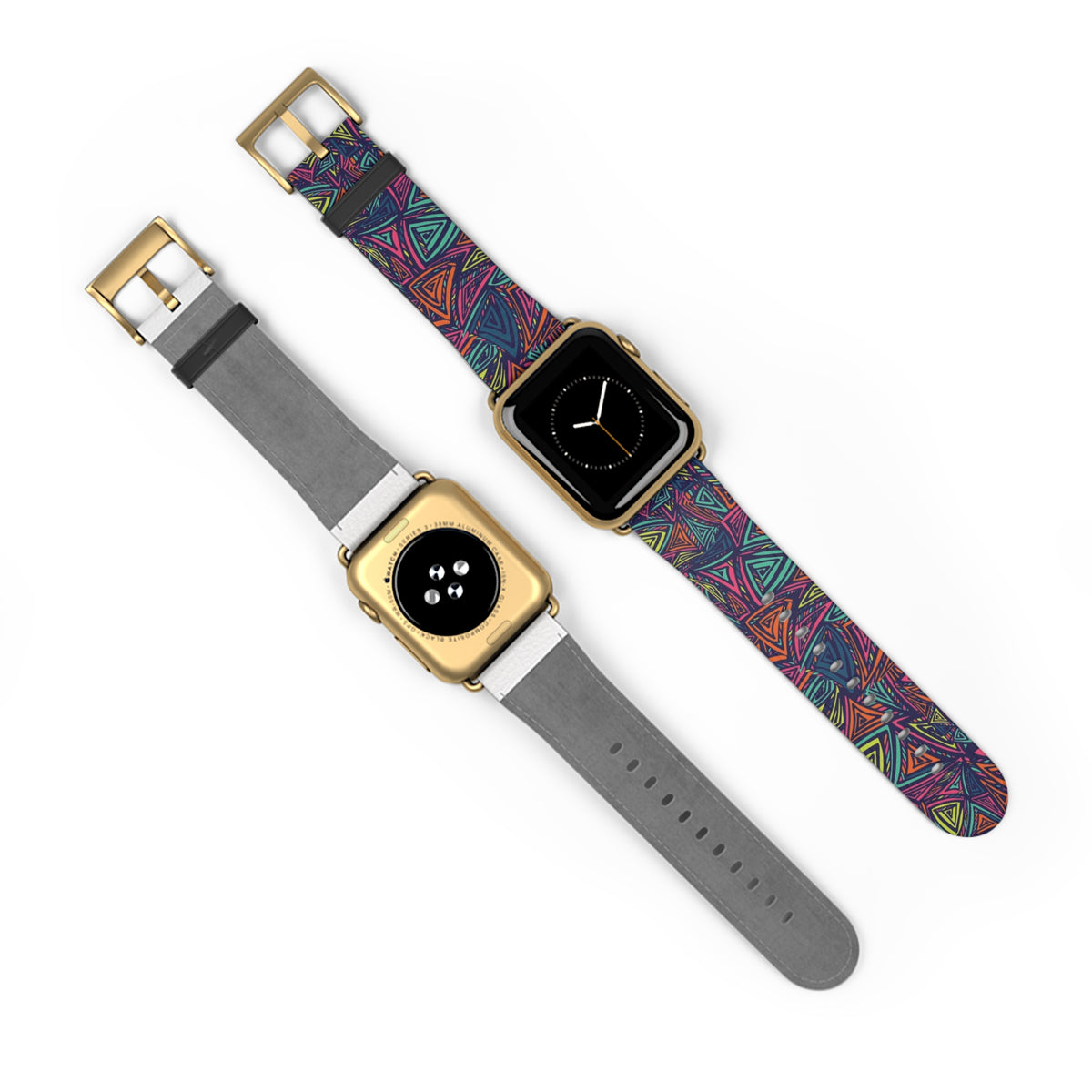 Abstract Triangle Pattern Watch Band — Colorful Geometric Apple Watch Strap