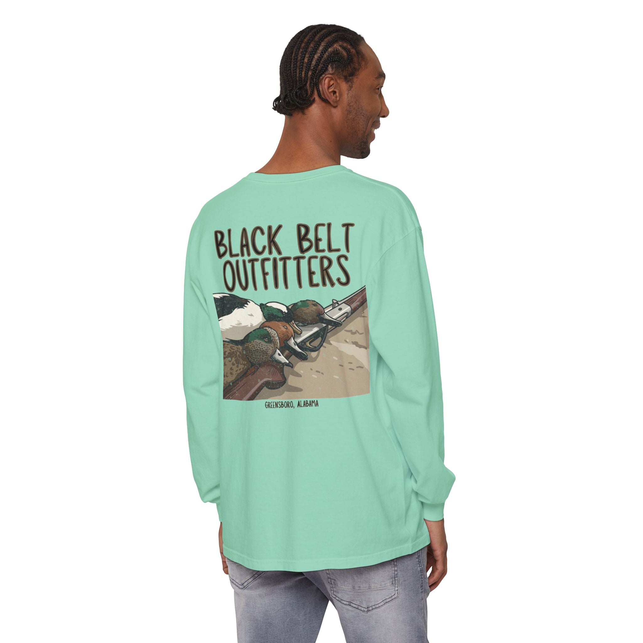 Duck Trophies Unisex Garment-Dyed Long Sleeve T-Shirt, Casual Wear, Gift for Him/Her, Streetwear, Everyday Comfort, Comfortable Layering