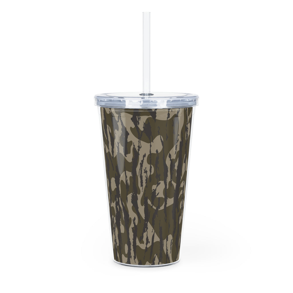 Trendy Camo Plastic Tumbler w/ Straw, Outdoor Adventure, Travel Mug, Sports Drink Container, Gifts for Nature Lovers, Hunting Accessory