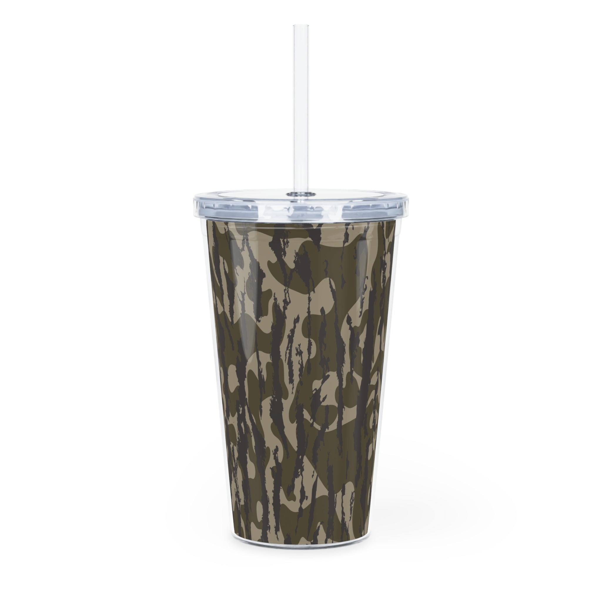Trendy Camo Plastic Tumbler w/ Straw, Outdoor Adventure, Travel Mug, Sports Drink Container, Gifts for Nature Lovers, Hunting Accessory