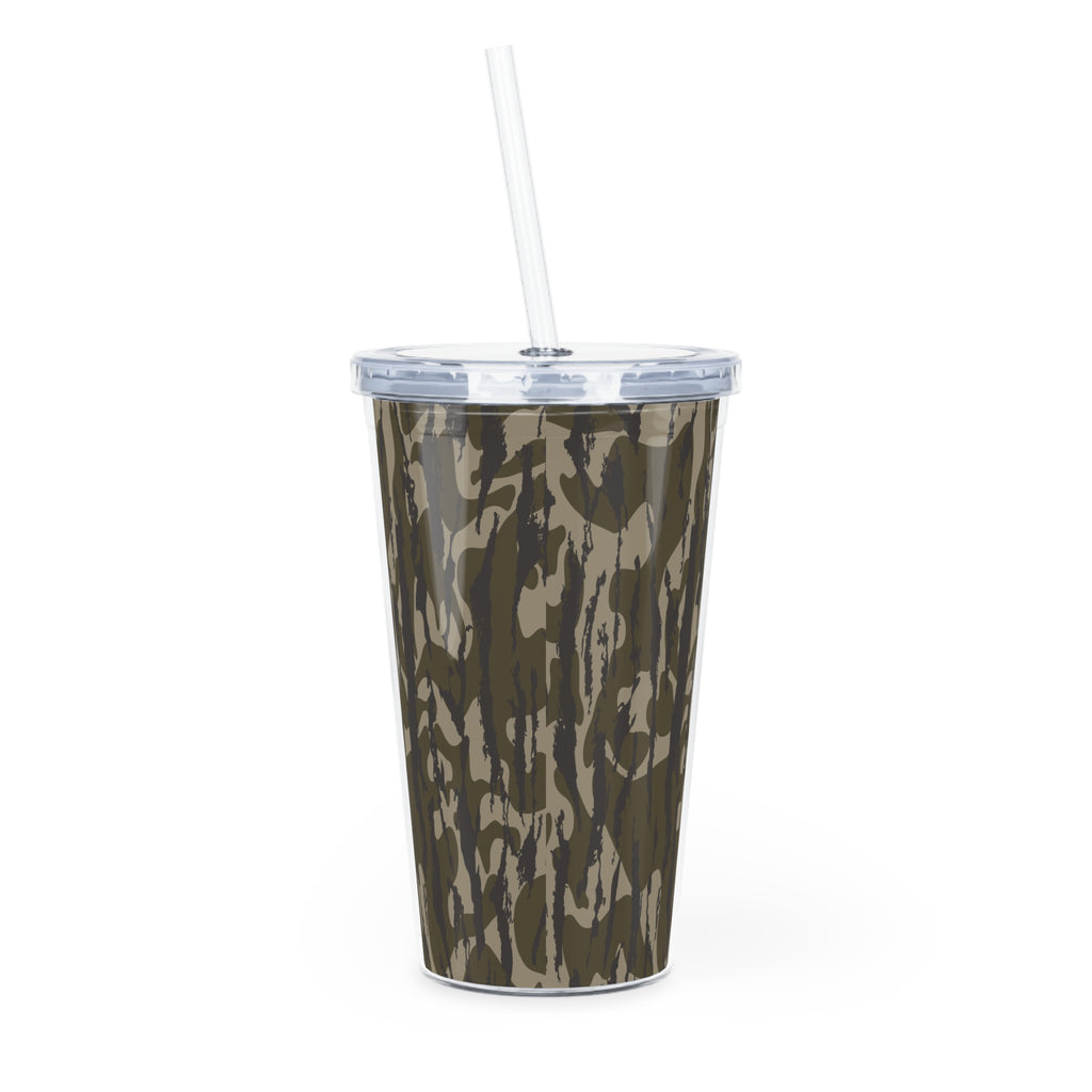 Trendy Camo Plastic Tumbler w/ Straw, Outdoor Adventure, Travel Mug, Sports Drink Container, Gifts for Nature Lovers, Hunting Accessory