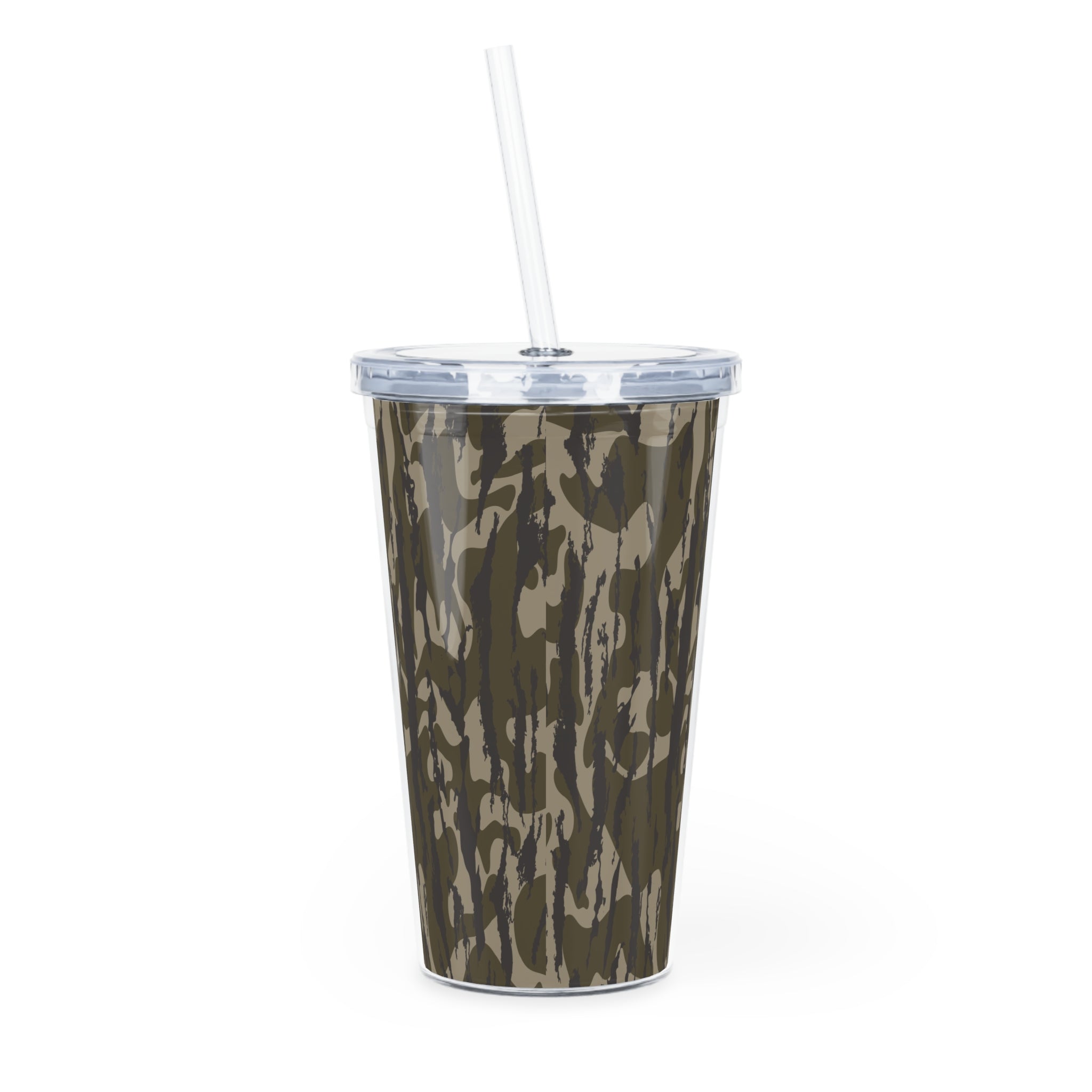 Trendy Camo Plastic Tumbler w/ Straw, Outdoor Adventure, Travel Mug, Sports Drink Container, Gifts for Nature Lovers, Hunting Accessory