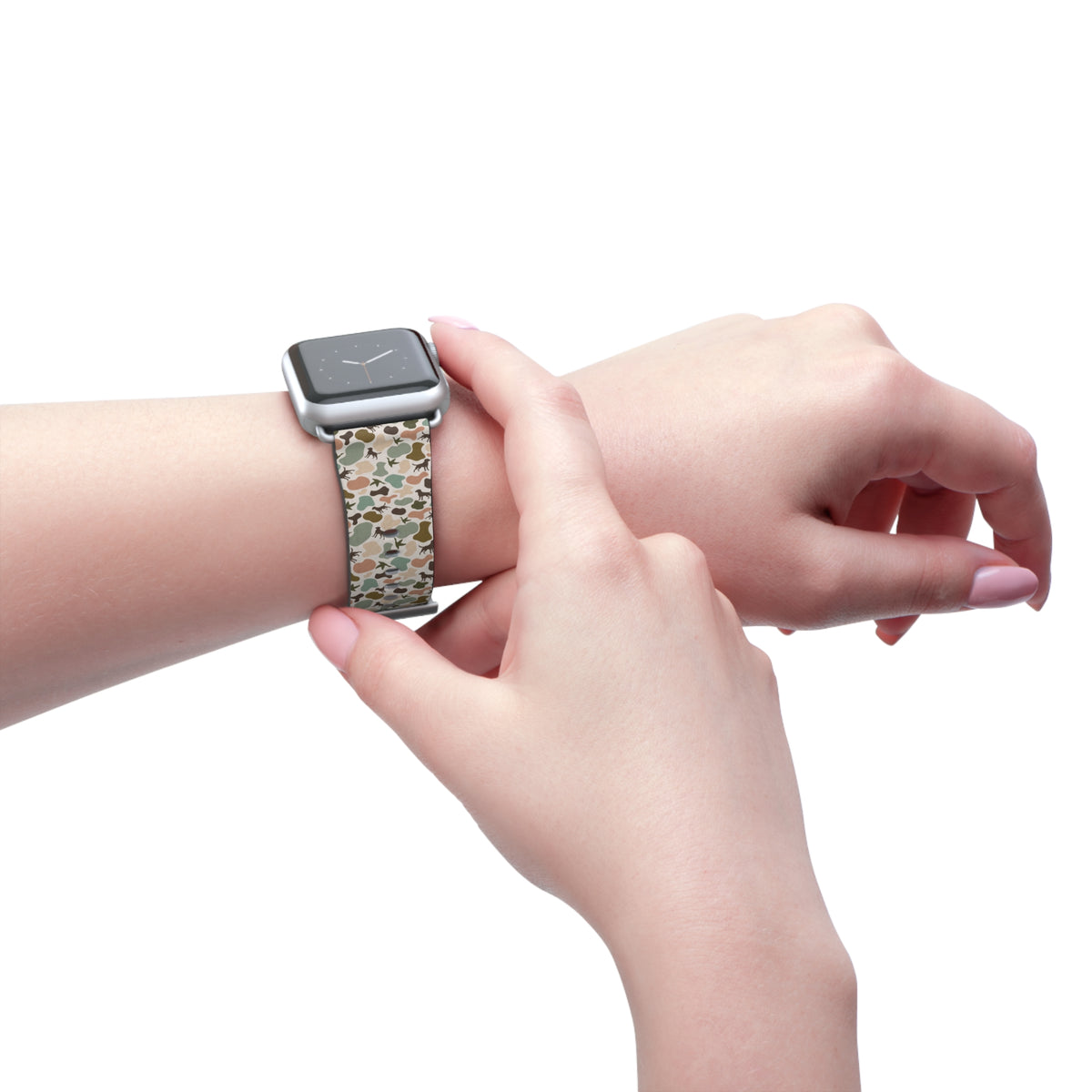 Old school camo duck and dog custom print Watch Band