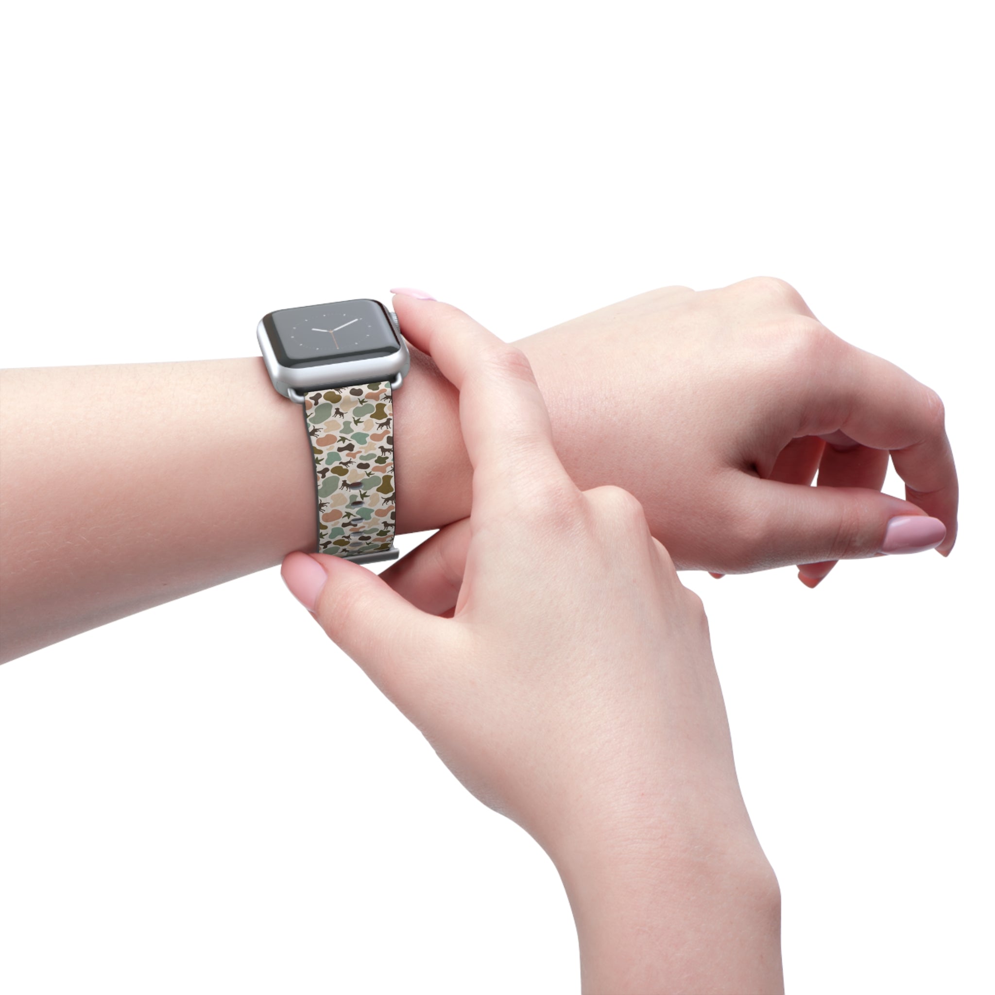 Old school camo duck and dog custom print Watch Band