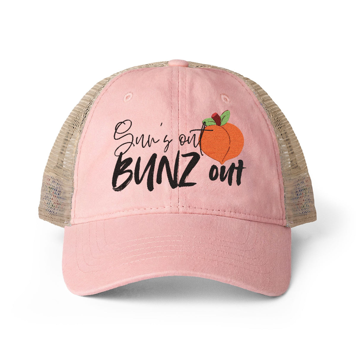 Sun’s Out BUNZ Out Women's Washed Mesh-Back Cap