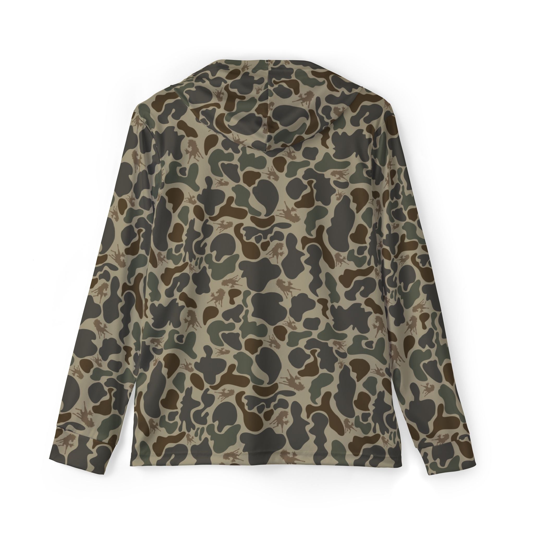 Wild Horses Camo Sports Hoodie, Outdoor Workout Gear, Mens Fashion, Casual Activewear, Gift for Fitness Lovers, Sportswear