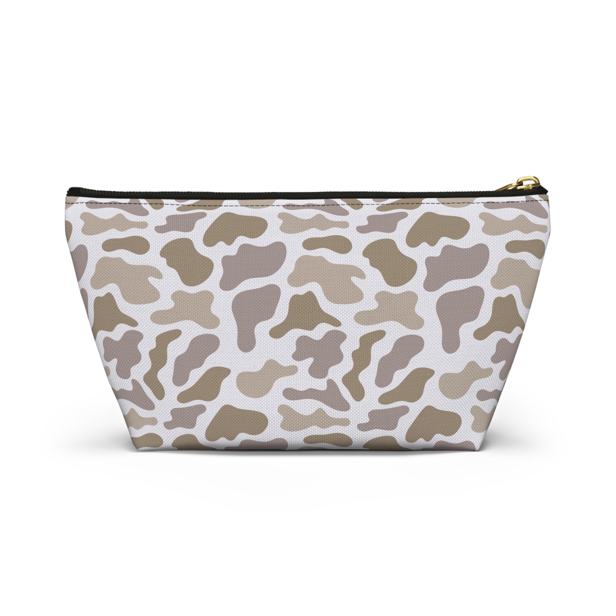 Light Grey Camo Accessory Pouch, Trendy Makeup Bag, Military Style Zipper Pouch, Perfect for Travel & Gifts, Camouflage Organizer