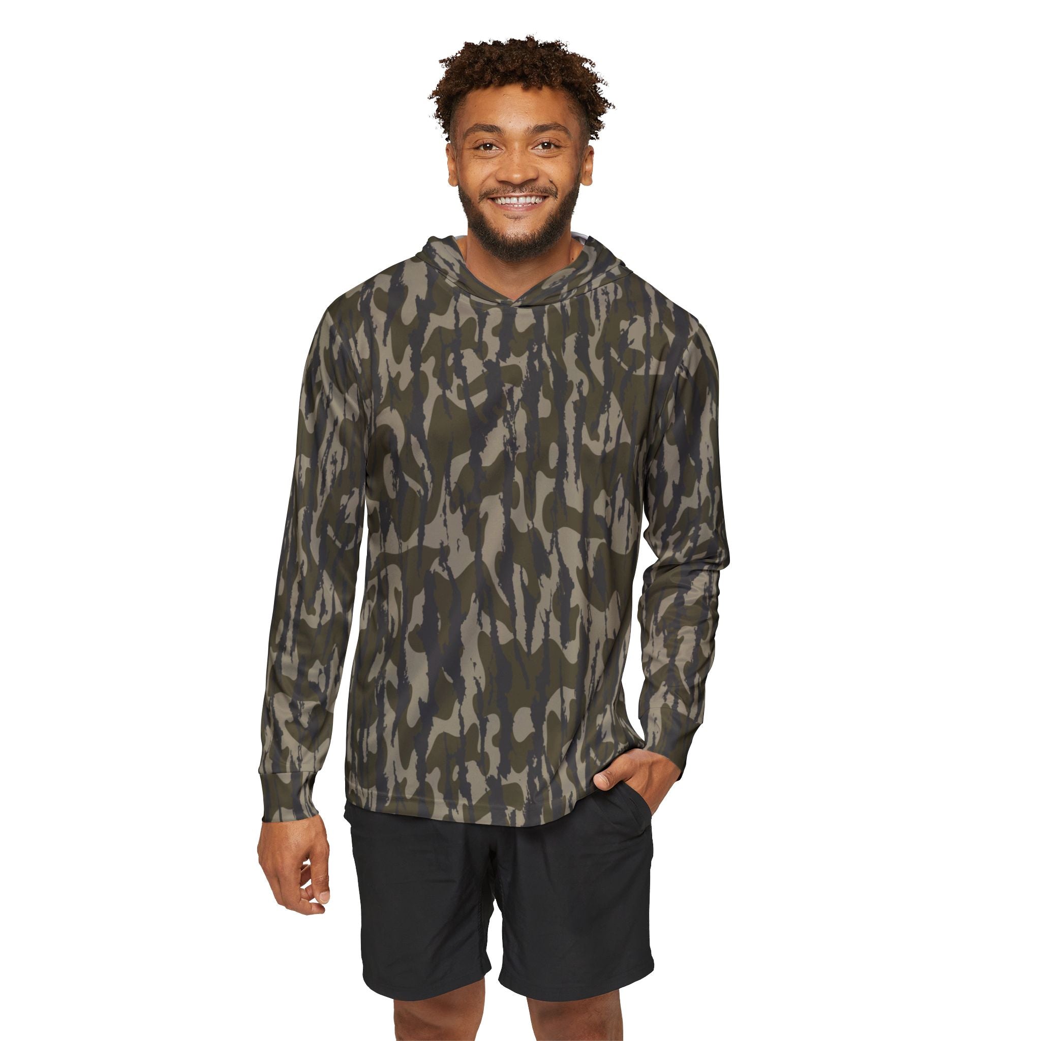 Trendy Camouflage Sports Warmup Hoodie, Perfect for Gym, Outdoor Activities, Fitness Wear, Gift for Athletes, Military Style