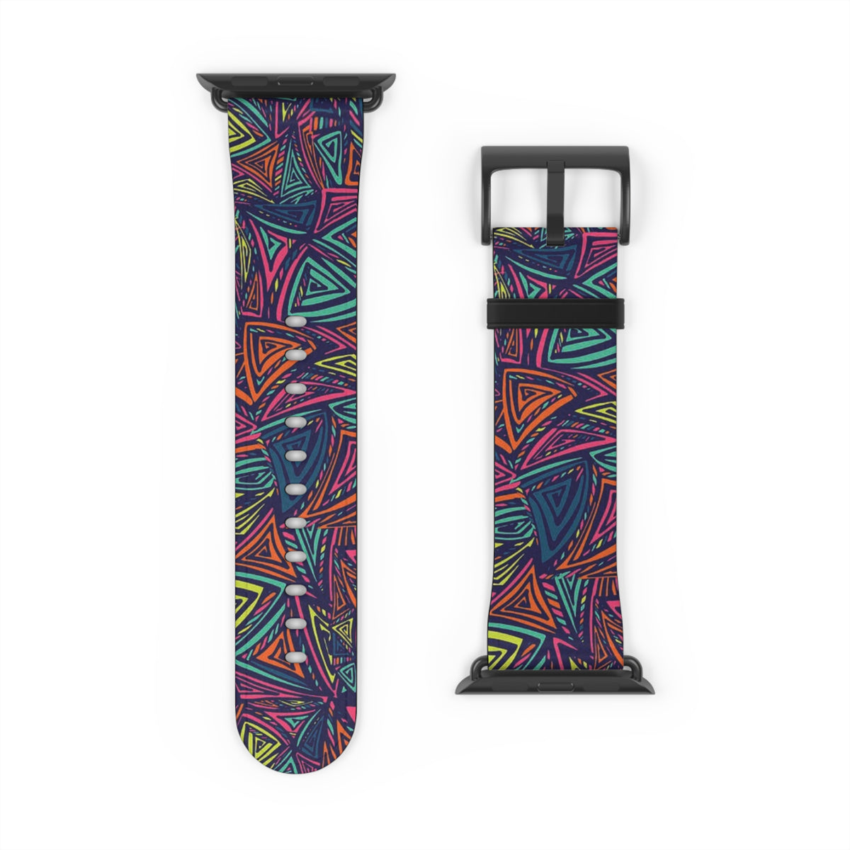 Abstract Triangle Pattern Watch Band — Colorful Geometric Apple Watch Strap