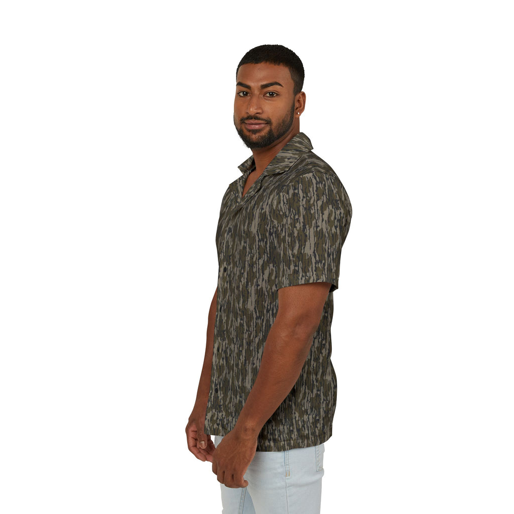 Men's Trendy Camo Camp Shirt - Casual Summer Button-Up