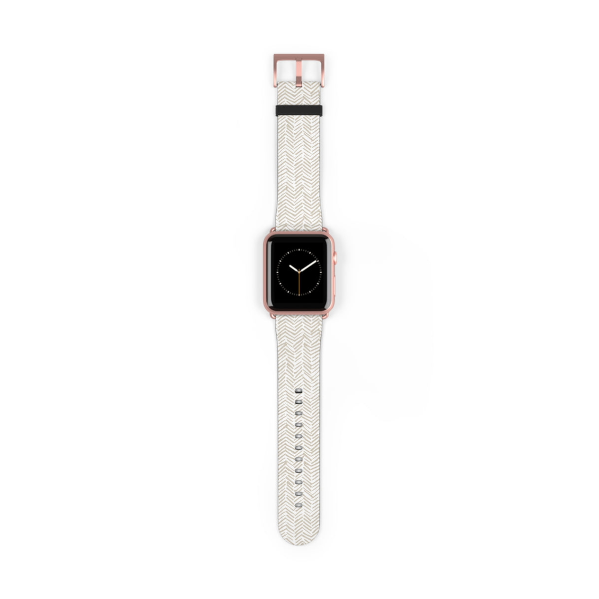 Herringbone Cream Watch Band — Minimal Neutral Apple Watch Strap