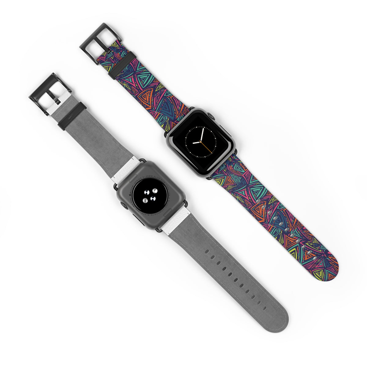 Abstract Triangle Pattern Watch Band — Colorful Geometric Apple Watch Strap