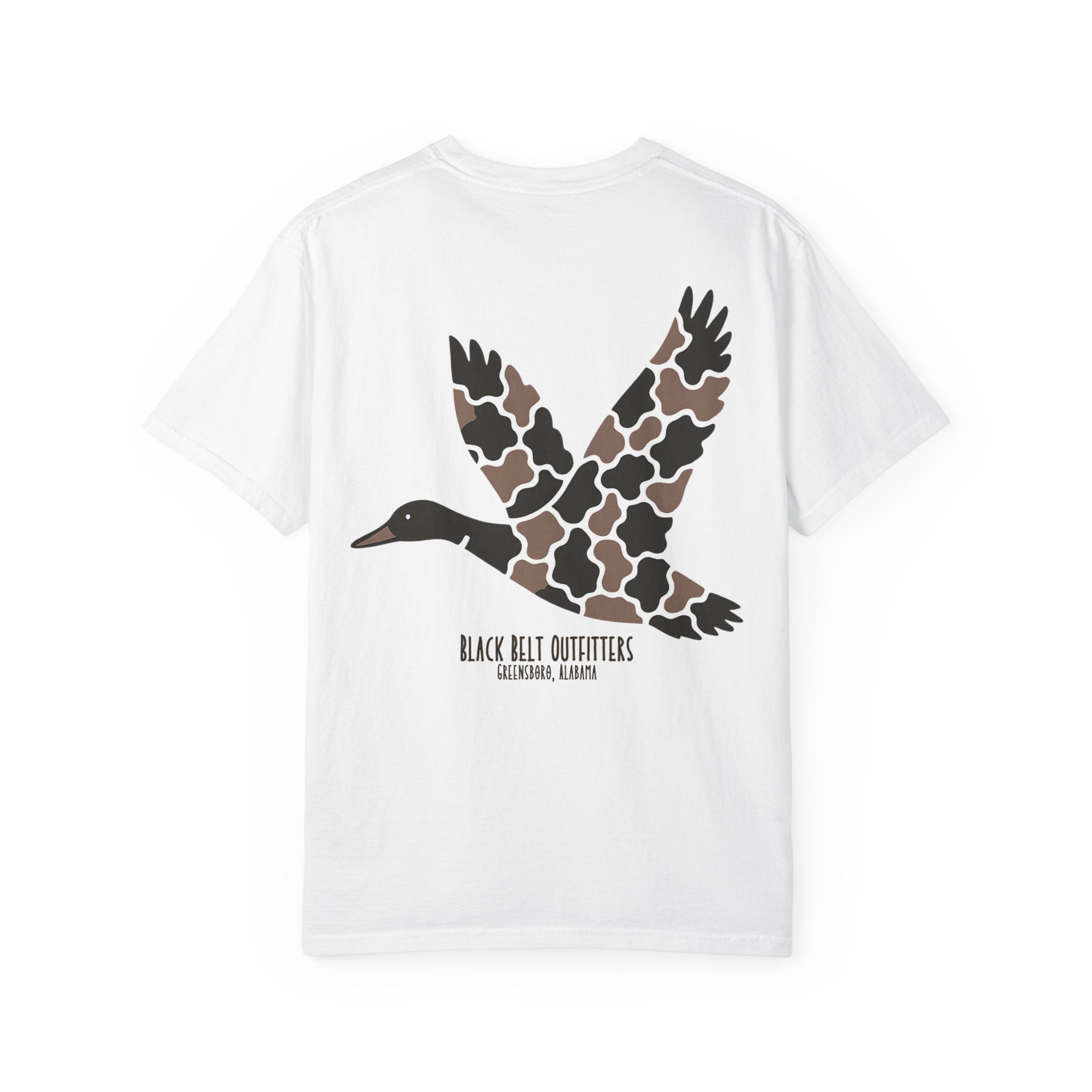 Camo Flying Duck T-Shirt, Men's Hunting Shirt, Gift for Sportsmen, Casual Wear, Nature Lover Tee