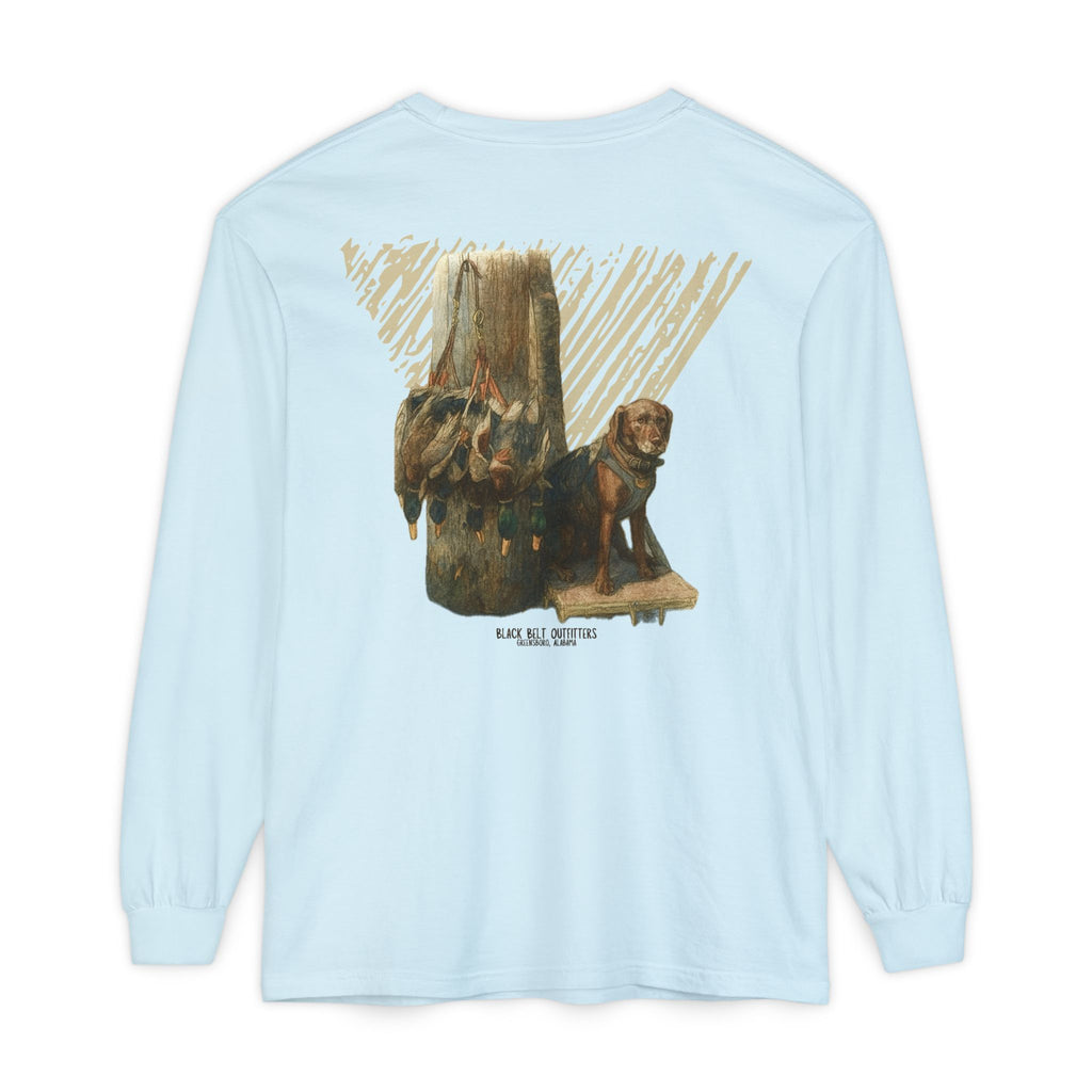 Ducks of the Day Unisex Garment-Dyed Long Sleeve T-Shirt, Casual Wear, Gift for Him/Her, Streetwear, Everyday Comfort, Comfortable Layering