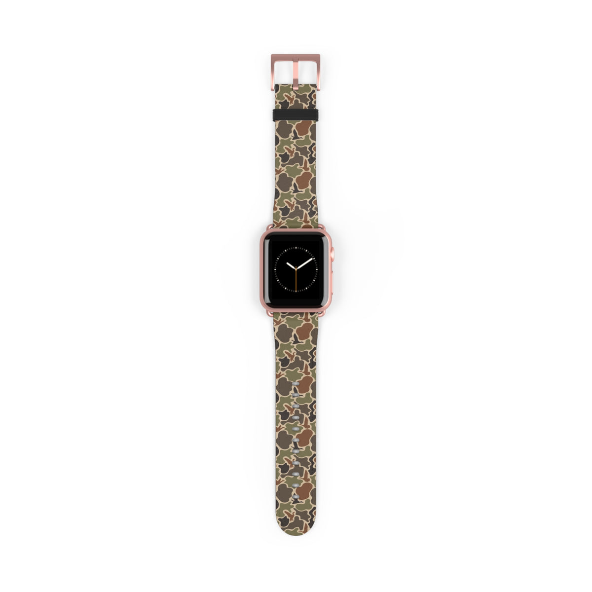 Camo Pattern Watch Band – Olive Brown Military Style Apple Watch Strap