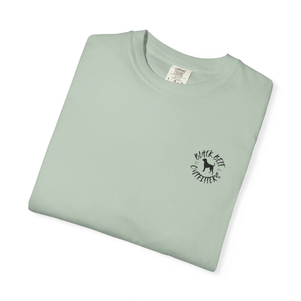 Black belt outfitters Hunting design Unisex Heavy Cotton Pocket Tee