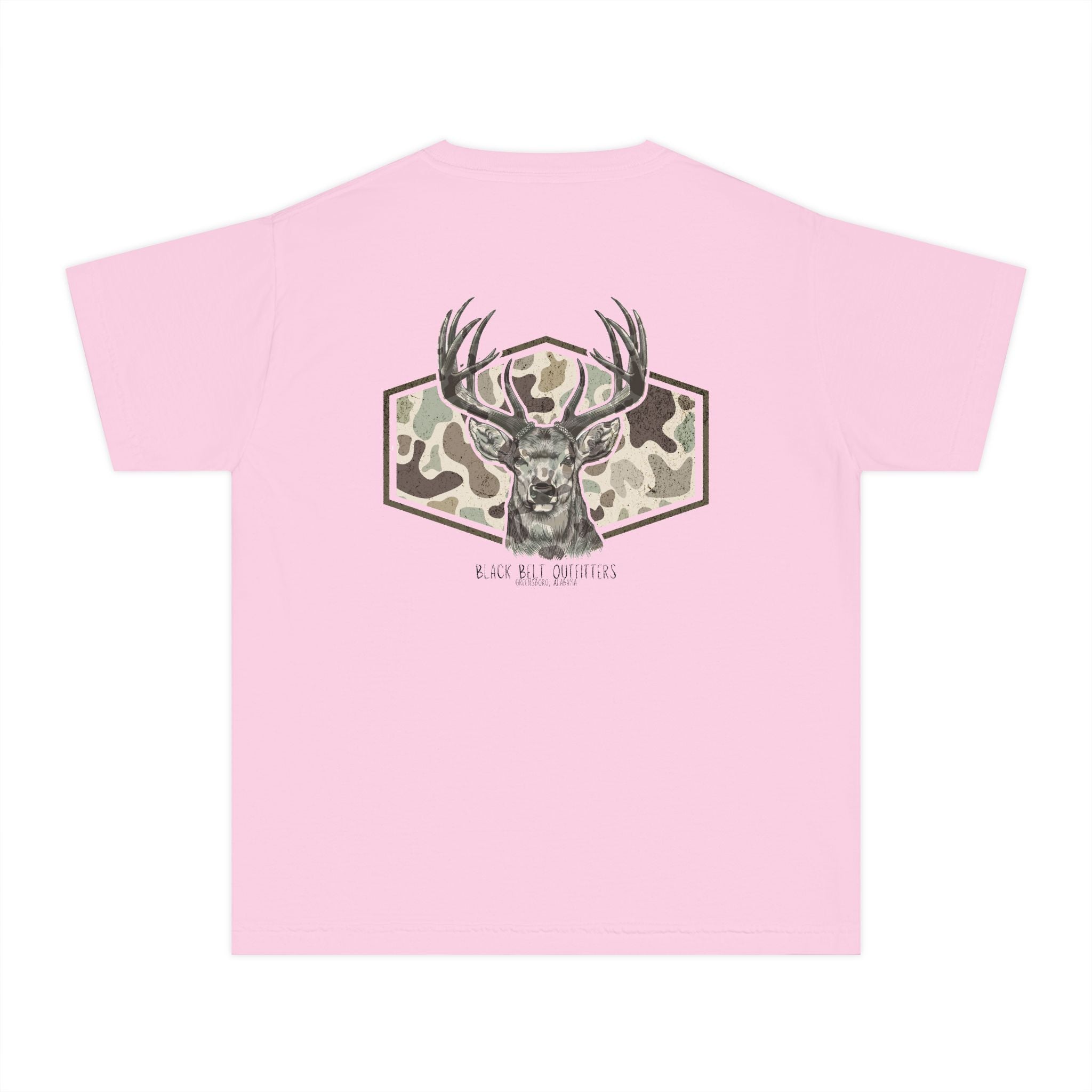 Camo Deer Youth Midweight Tee - Fun Farm-Themed Shirt