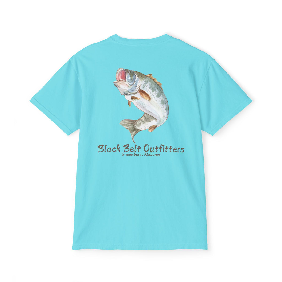 Black belt outfitters Bass Fishing Unisex Garment-Dyed Pocket T-Shirt