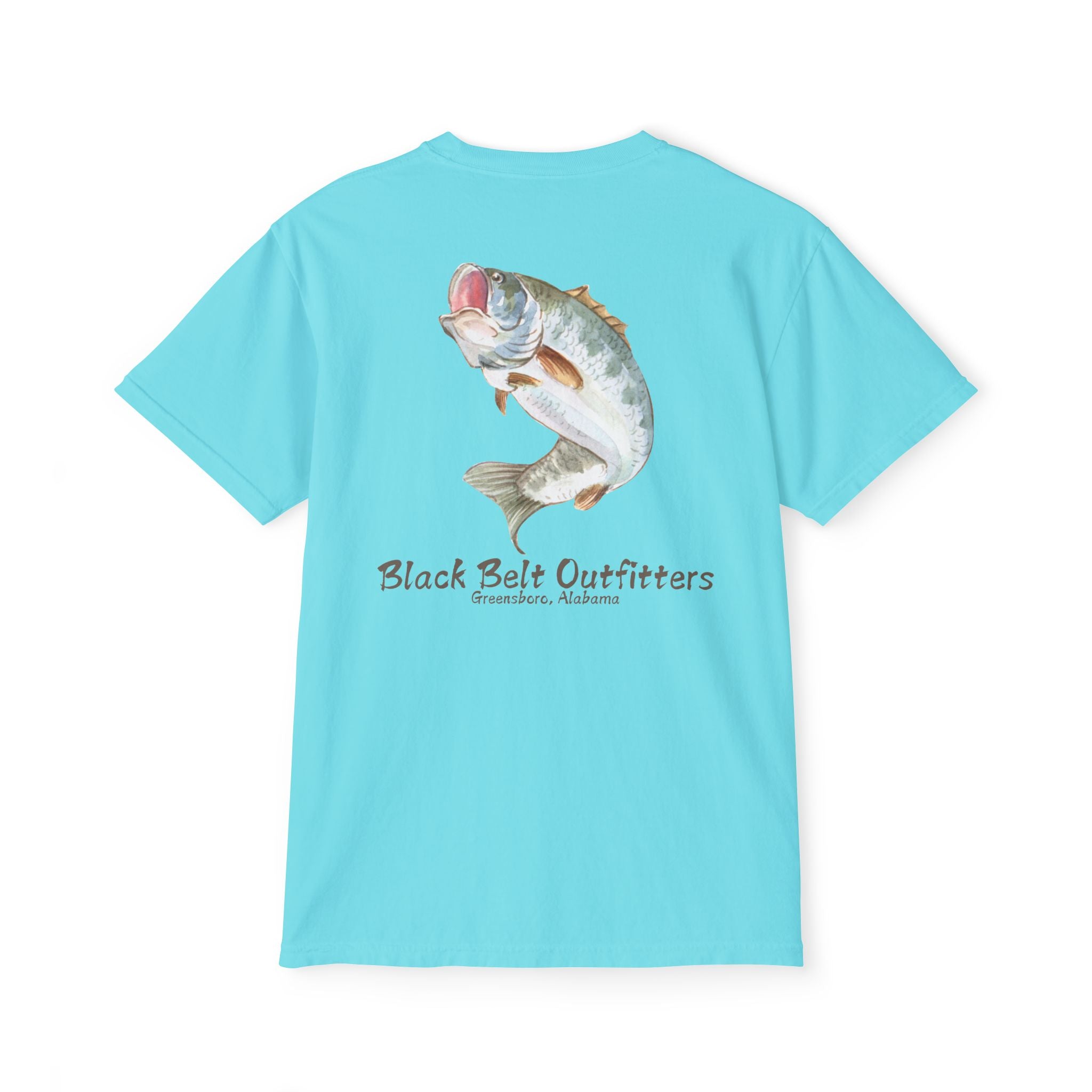 Black belt outfitters Bass Fishing Unisex Garment-Dyed Pocket T-Shirt