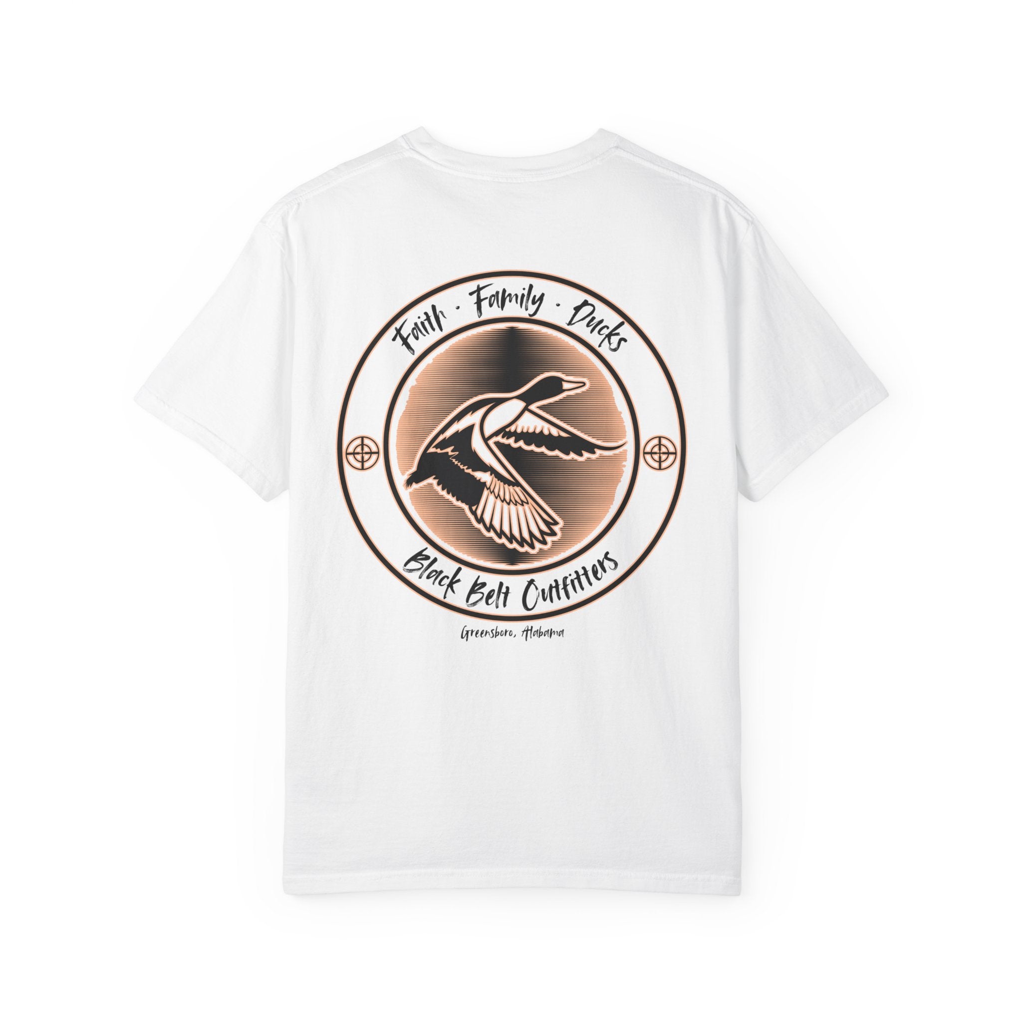Faith Family Ducks Unisex Garment-Dyed Pocket T-Shirt