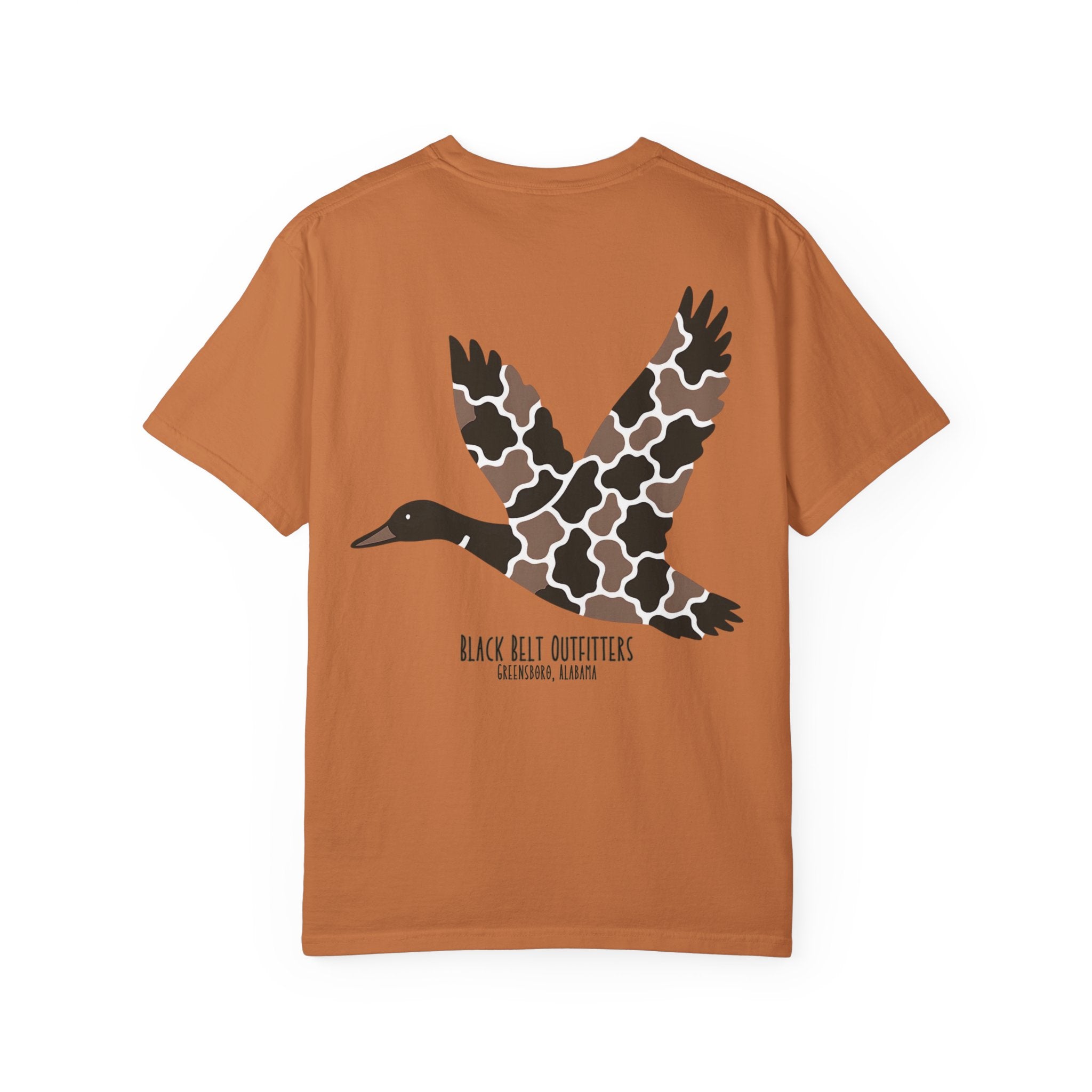 Camo Flying Duck T-Shirt, Men's Hunting Shirt, Gift for Sportsmen, Casual Wear, Nature Lover Tee