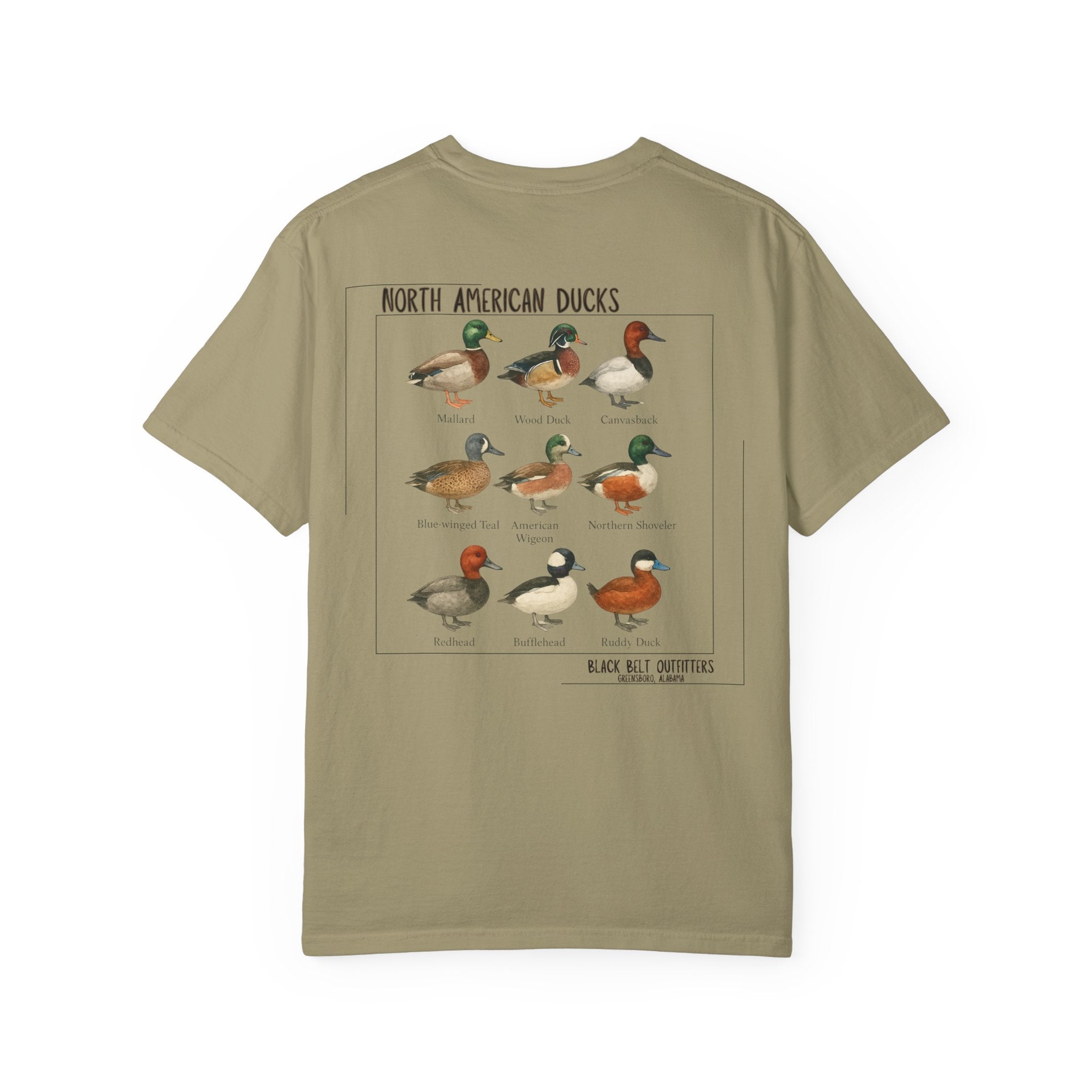 North American Ducks T-Shirt, Men's Hunting Shirt, Gift for Sportsmen, Casual Wear, Nature Lover Tee