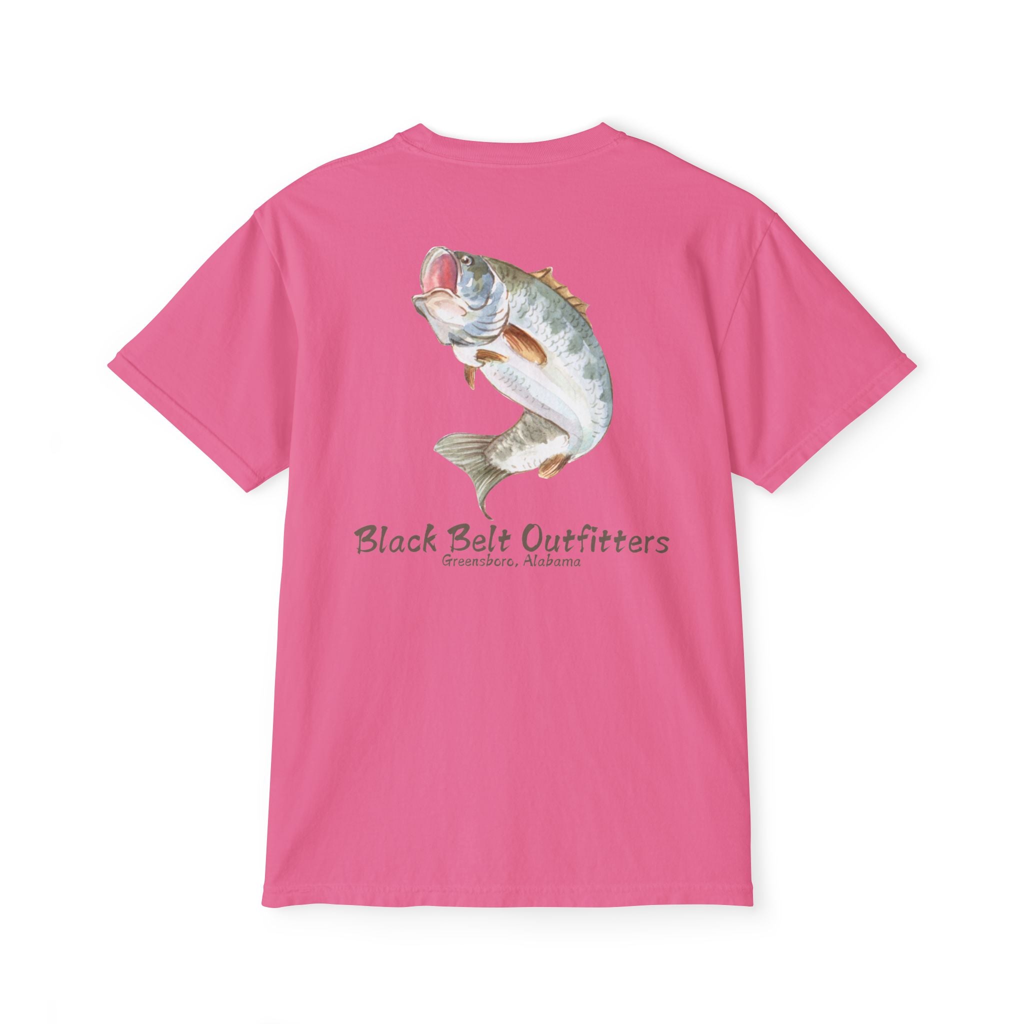 Black belt outfitters Bass Fishing Unisex Garment-Dyed Pocket T-Shirt