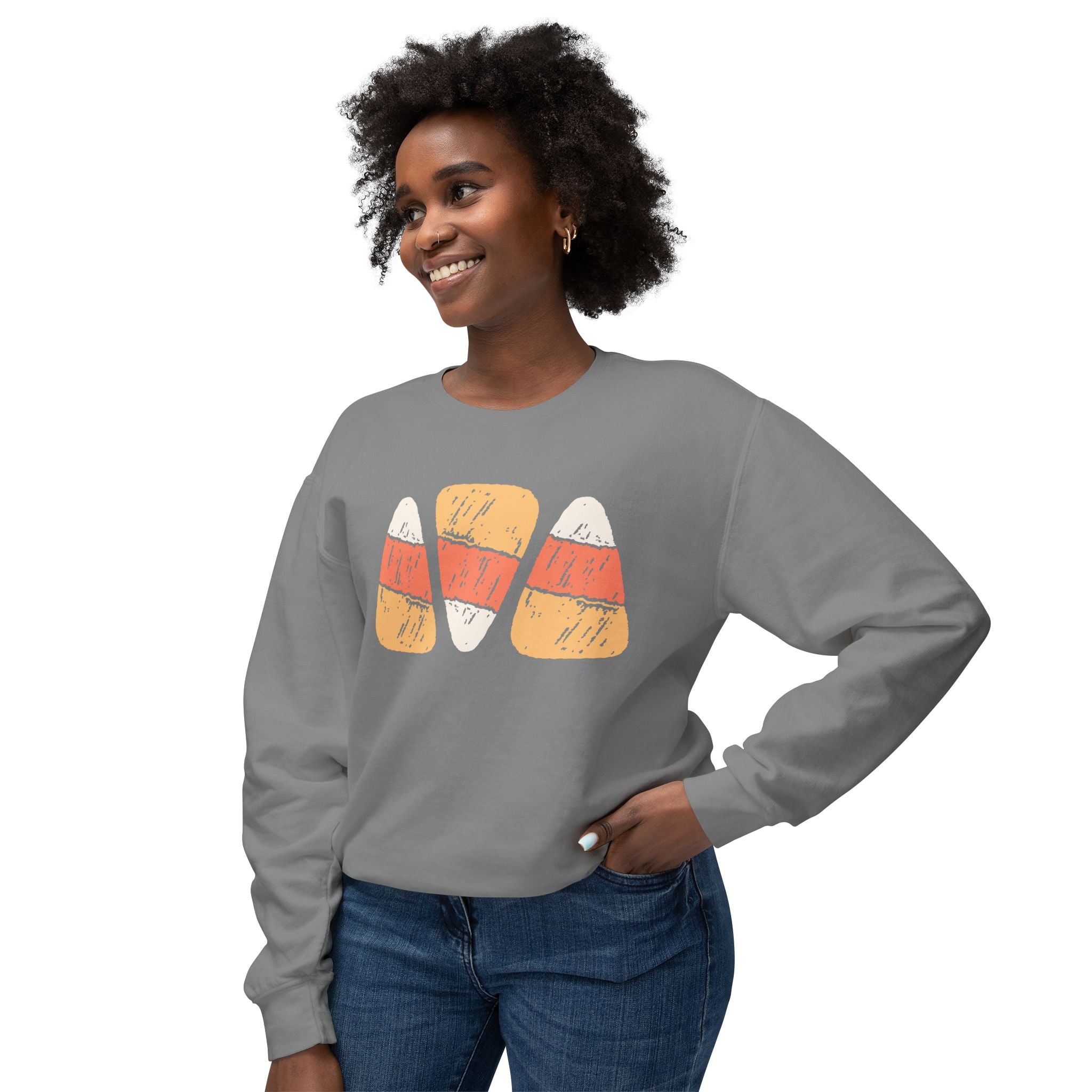 Candy Corn Unisex Lightweight Crewneck Sweatshirt, Just Boo It Sweatshirt, Cute Halloween Apparel, Fall Fashion, Spooky Season, [...]
