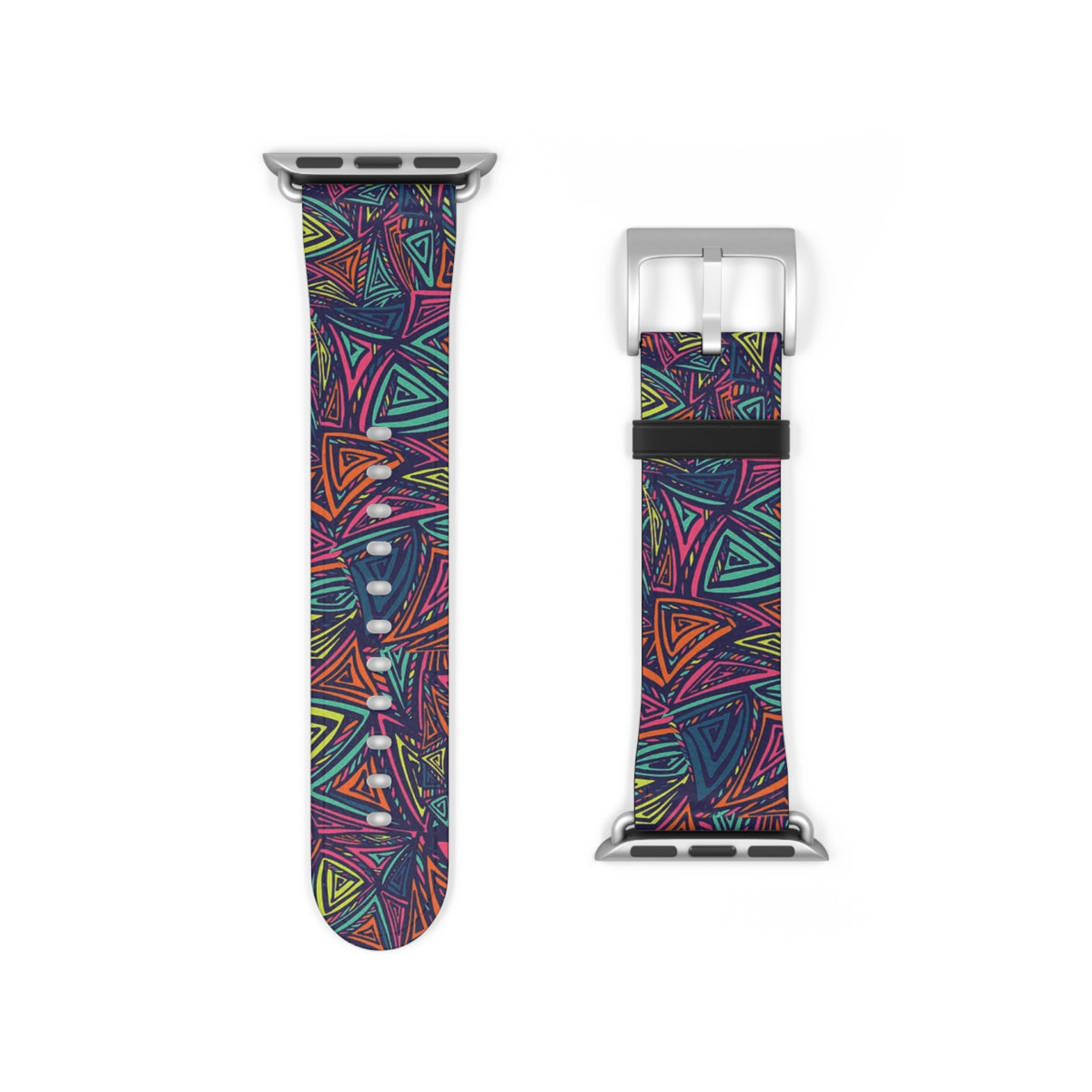 Abstract Triangle Pattern Watch Band — Colorful Geometric Apple Watch Strap