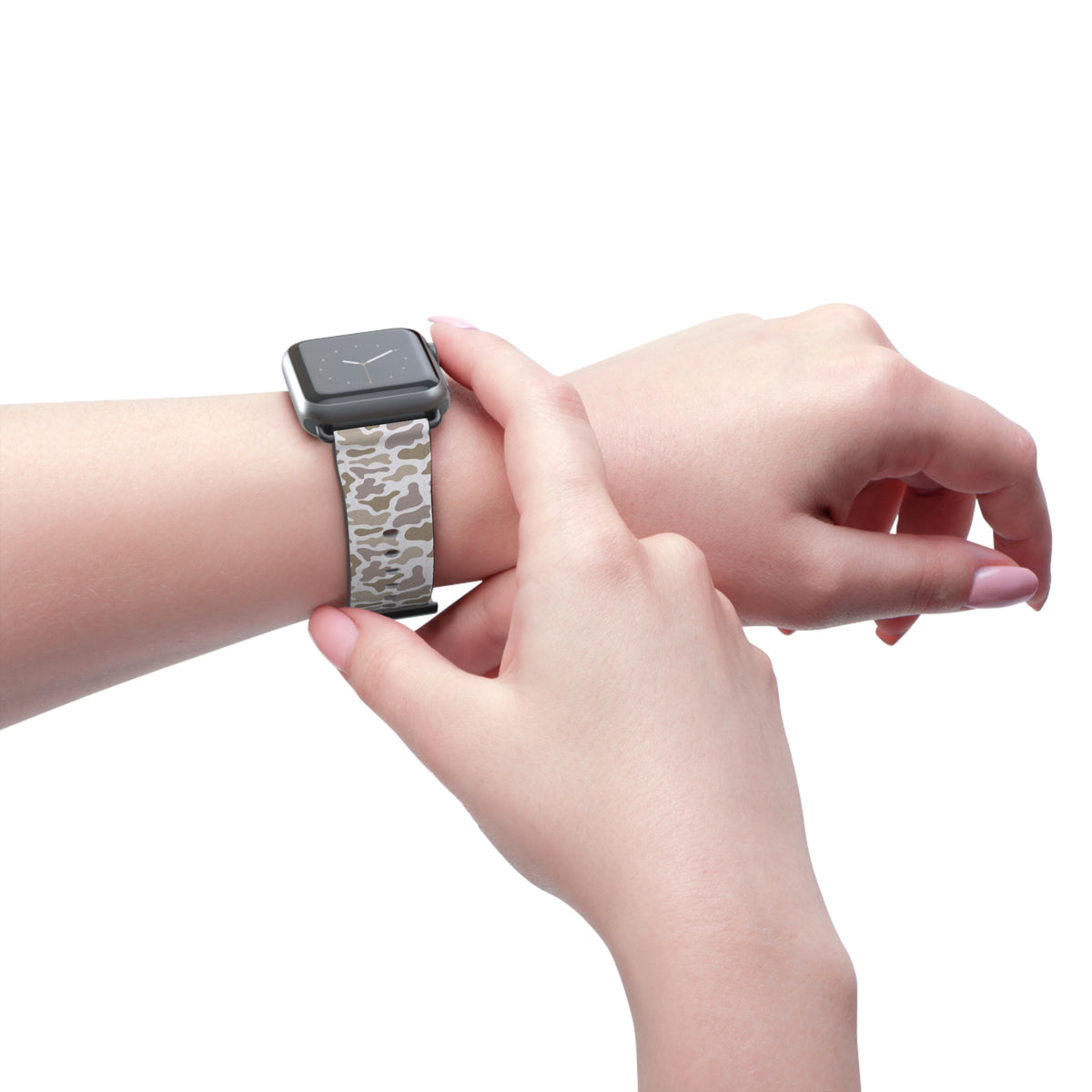 Neutral Camo Watch Band — Beige White Camouflage Apple Watch Strap