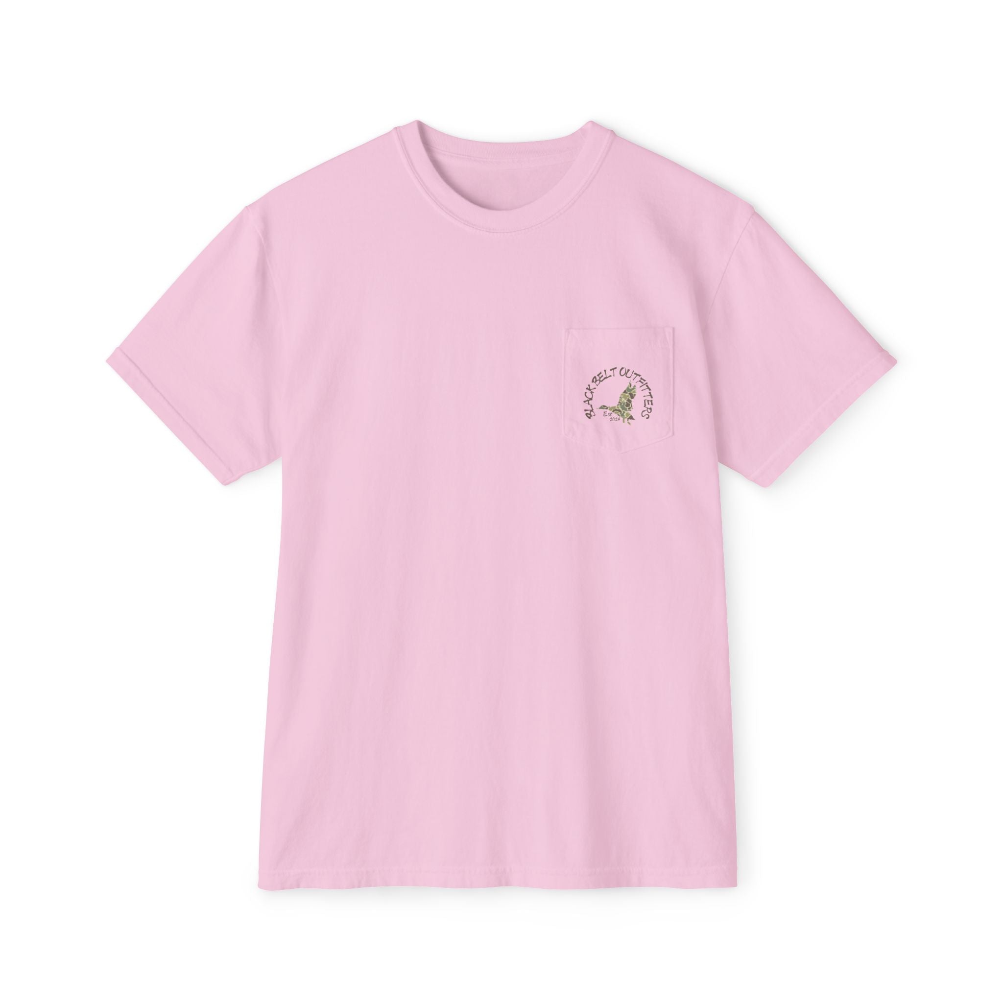 Black belt outfitters, duck hunting custom design hunting Unisex Garment-Dyed Pocket T-Shirt