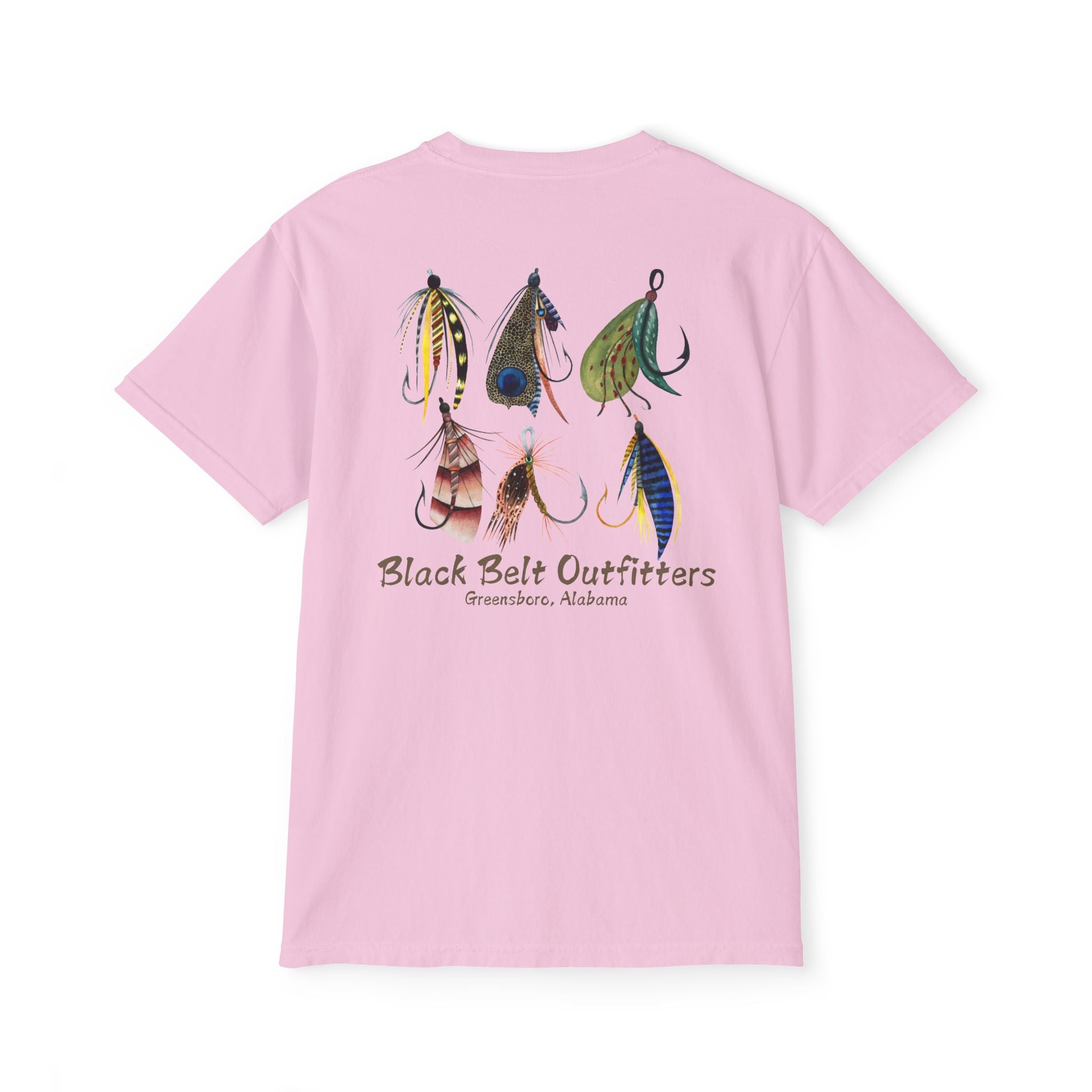 Black belt outfitters fishing lures Unisex Garment-Dyed Pocket T-Shirt