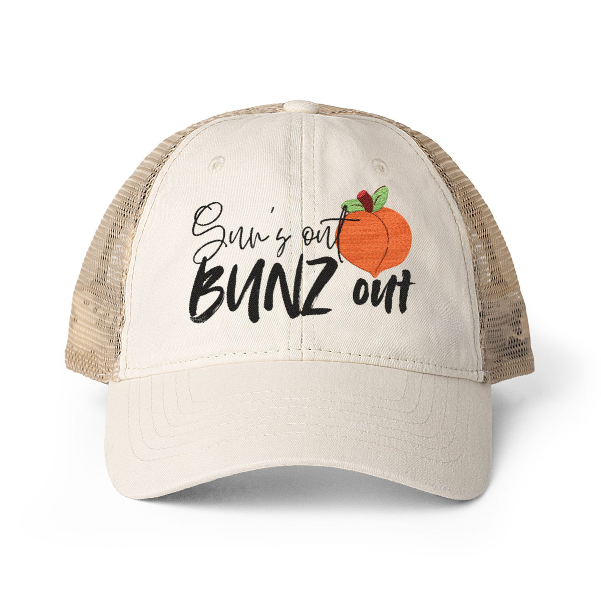 Sun’s Out BUNZ Out Women's Washed Mesh-Back Cap