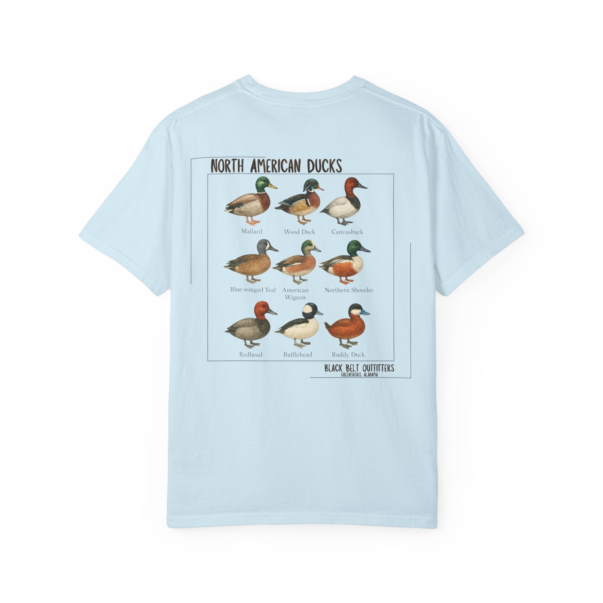North American Ducks T-Shirt, Men's Hunting Shirt, Gift for Sportsmen, Casual Wear, Nature Lover Tee
