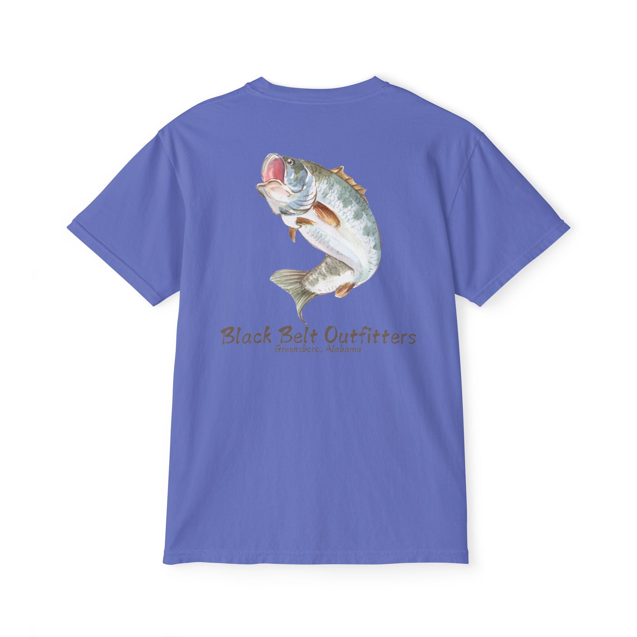 Black belt outfitters Bass Fishing Unisex Garment-Dyed Pocket T-Shirt