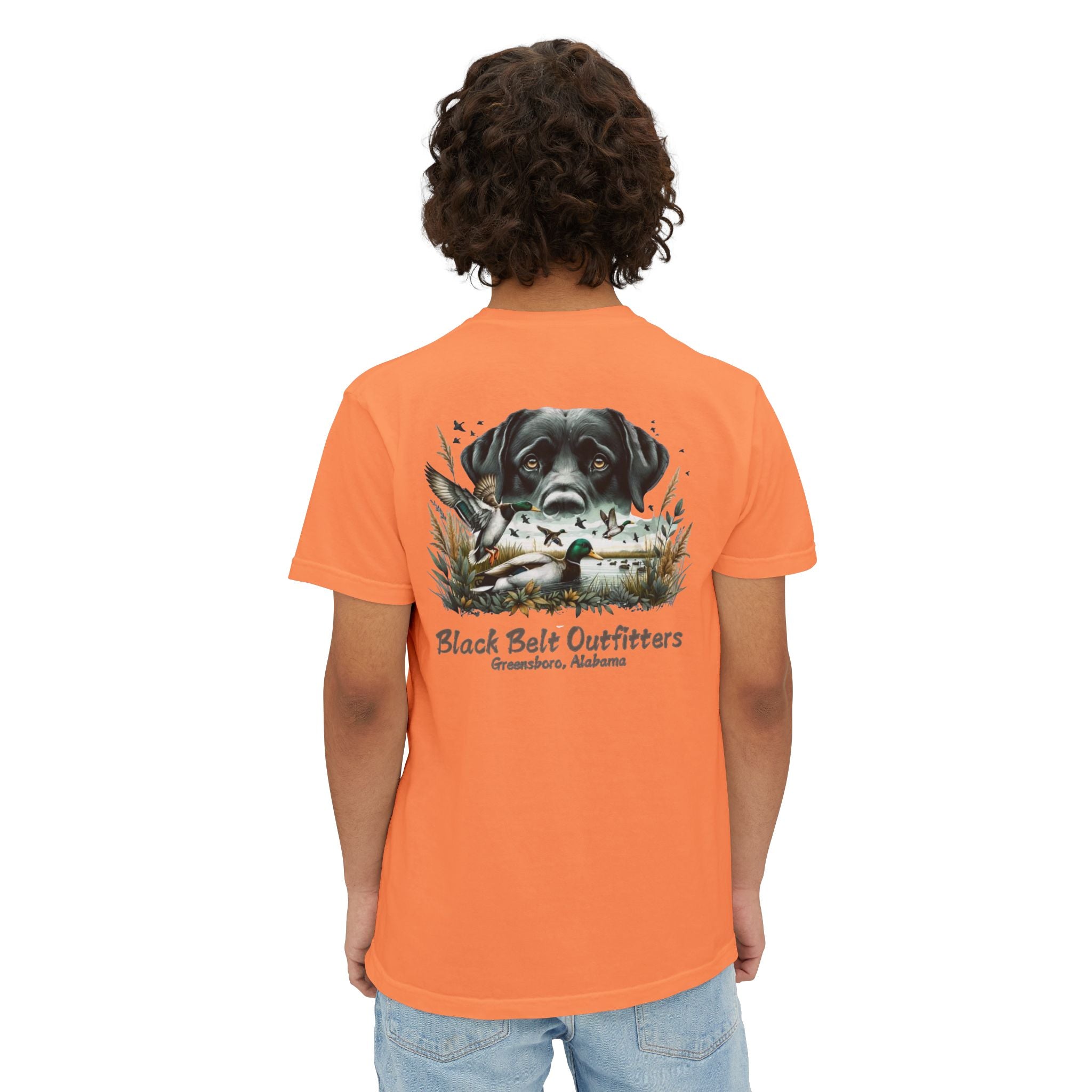Black Belt Outfitters: Black Labrador Retriever Unisex Pocket T-shirt